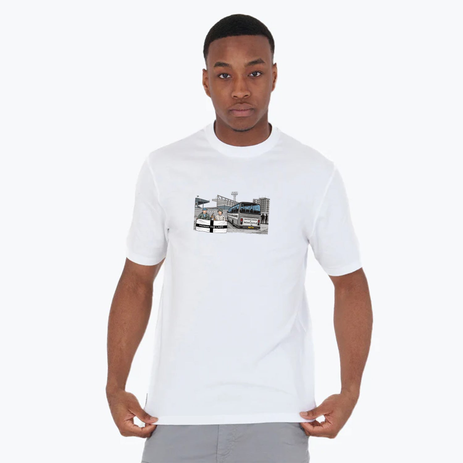 Howay The Lads Awaydays T-Shirt White - Peaceful Hooligan