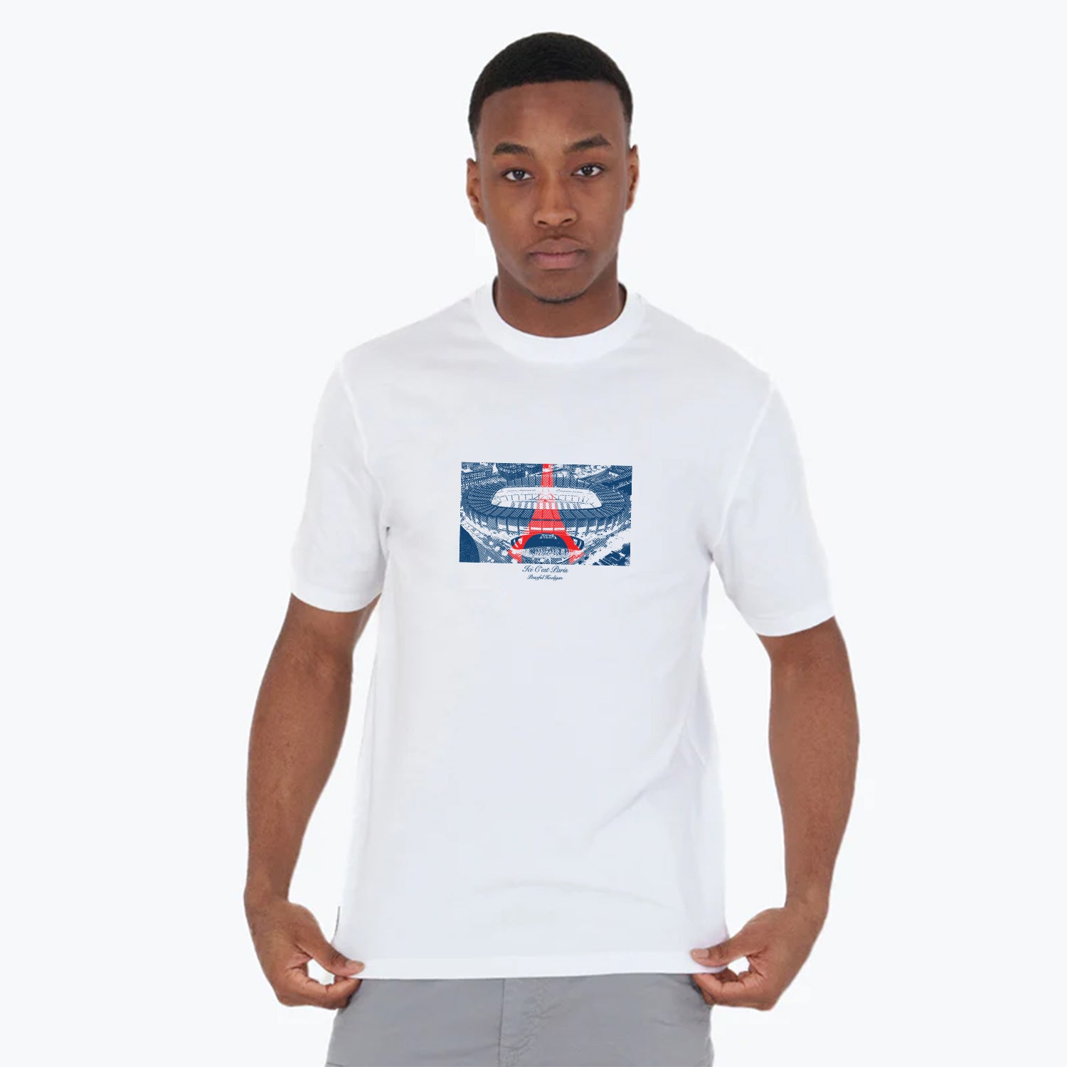 Parc Des Princes T-Shirt White - Peaceful Hooligan