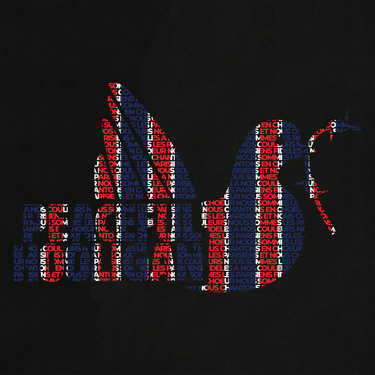 Parisiens Dove T-Shirt Black - Peaceful Hooligan