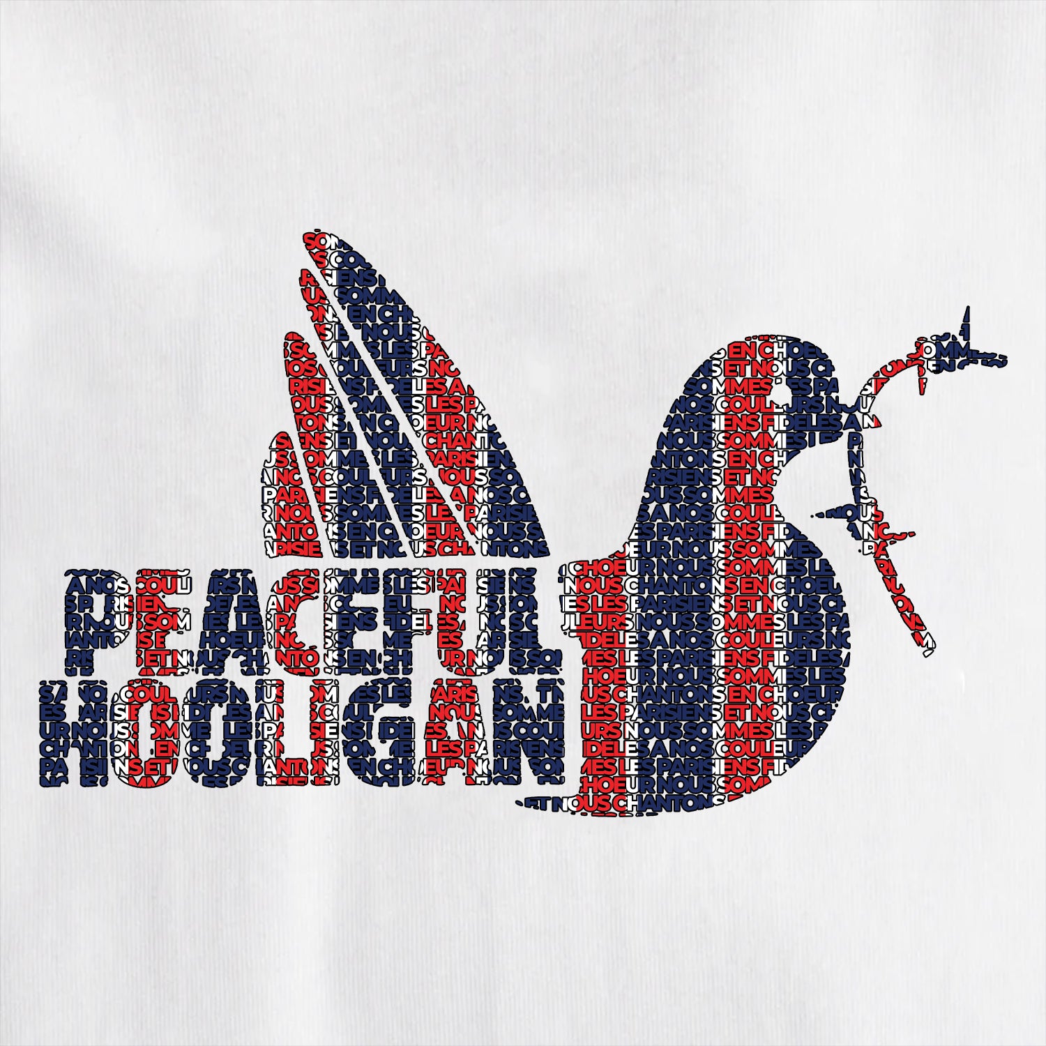 Parisiens Dove T-Shirt White - Peaceful Hooligan