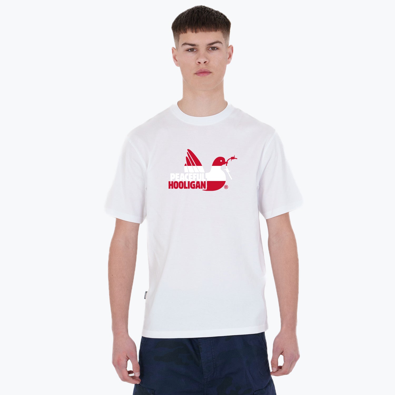 Austria Dove T-Shirt White - Peaceful Hooligan