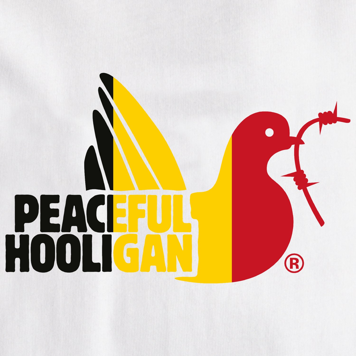Belgium Dove T-Shirt White - Peaceful Hooligan