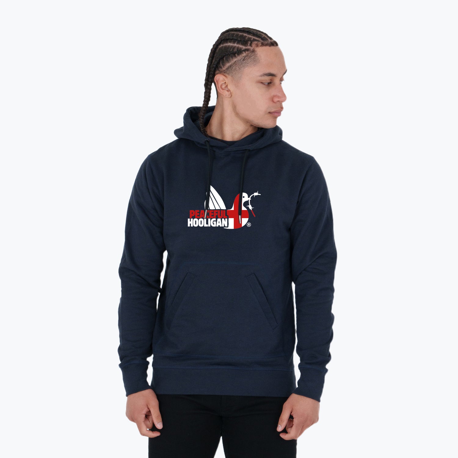 England Dove Hoodie Navy - Peaceful Hooligan