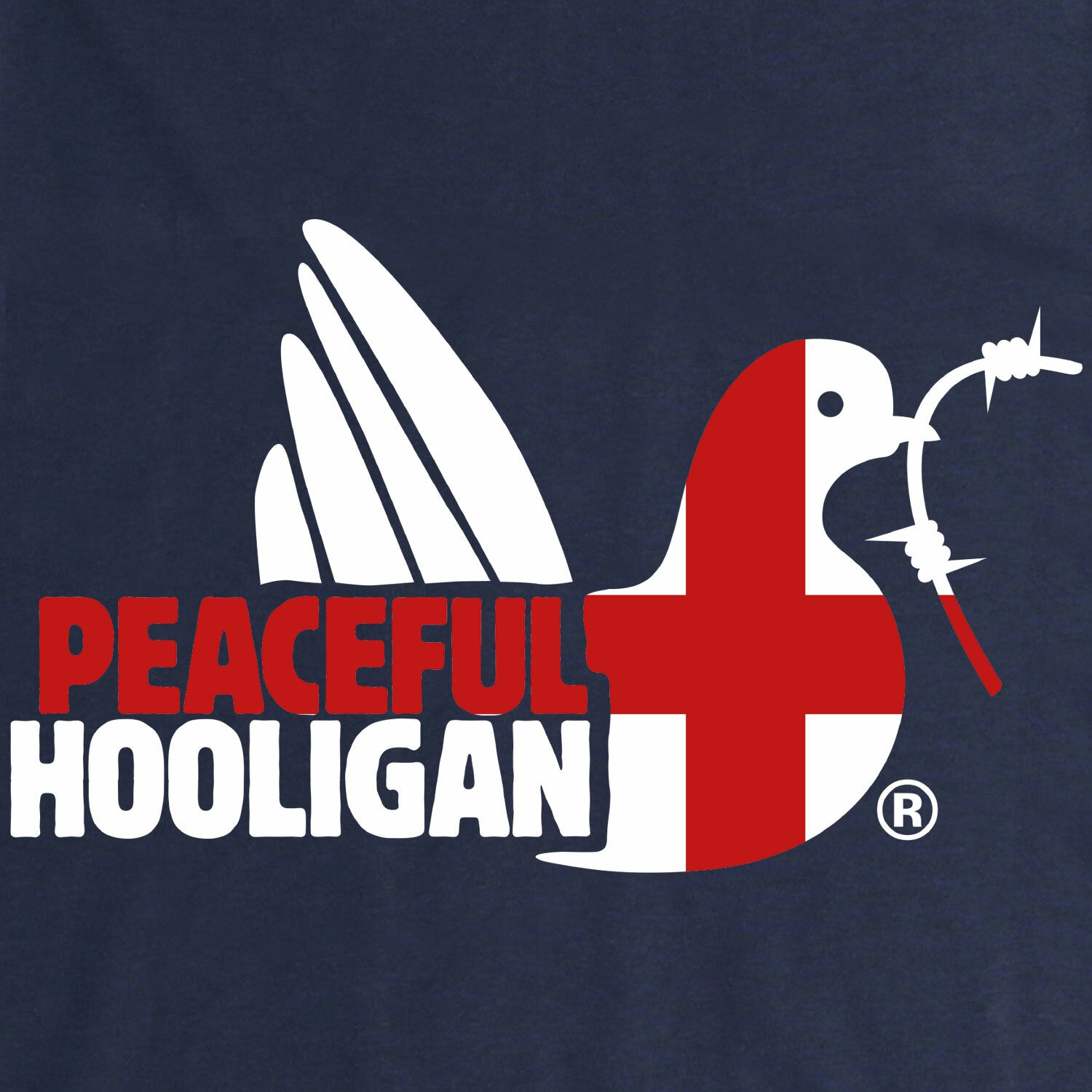 England Dove Sweatshirt Navy - Peaceful Hooligan