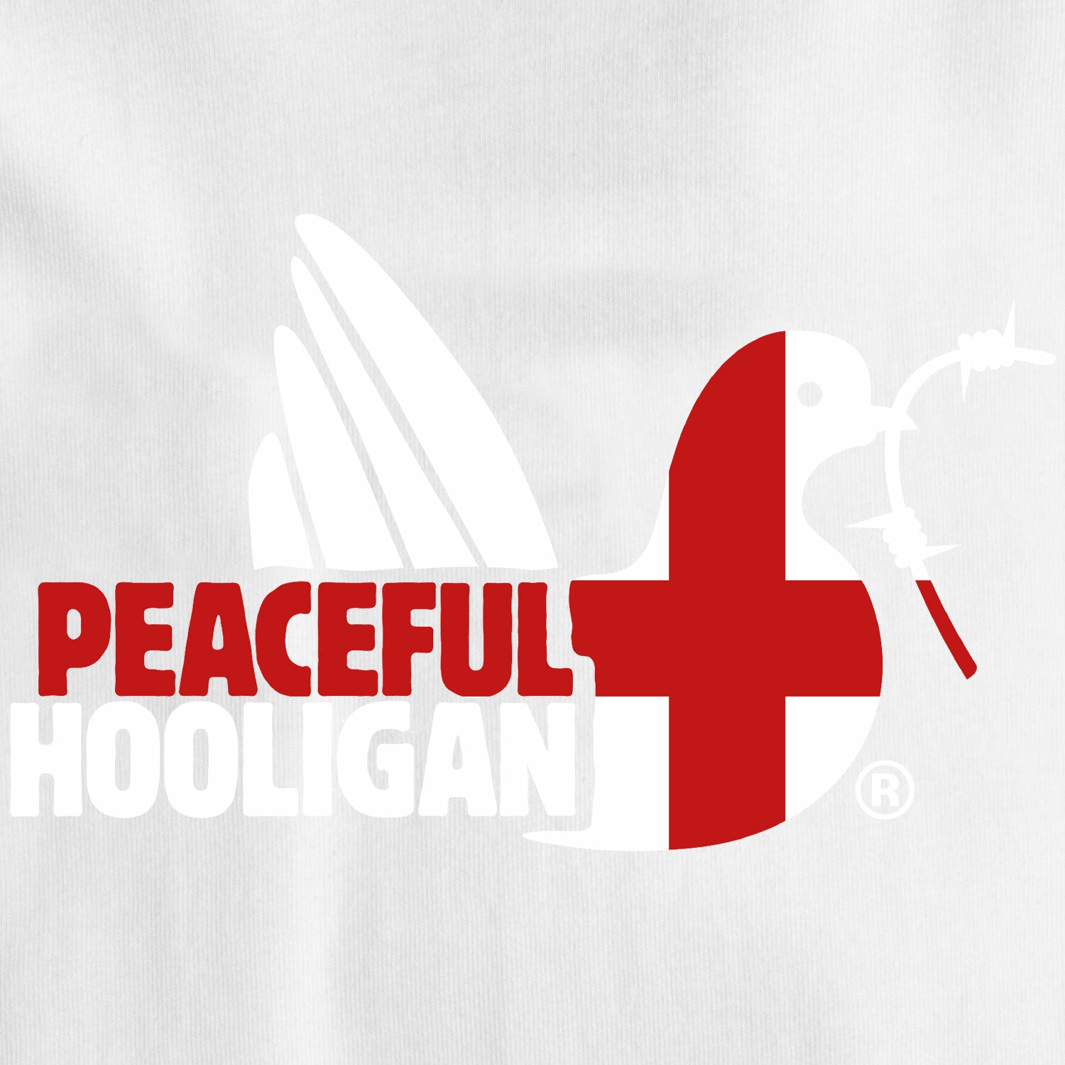 England Dove T-Shirt White - Peaceful Hooligan