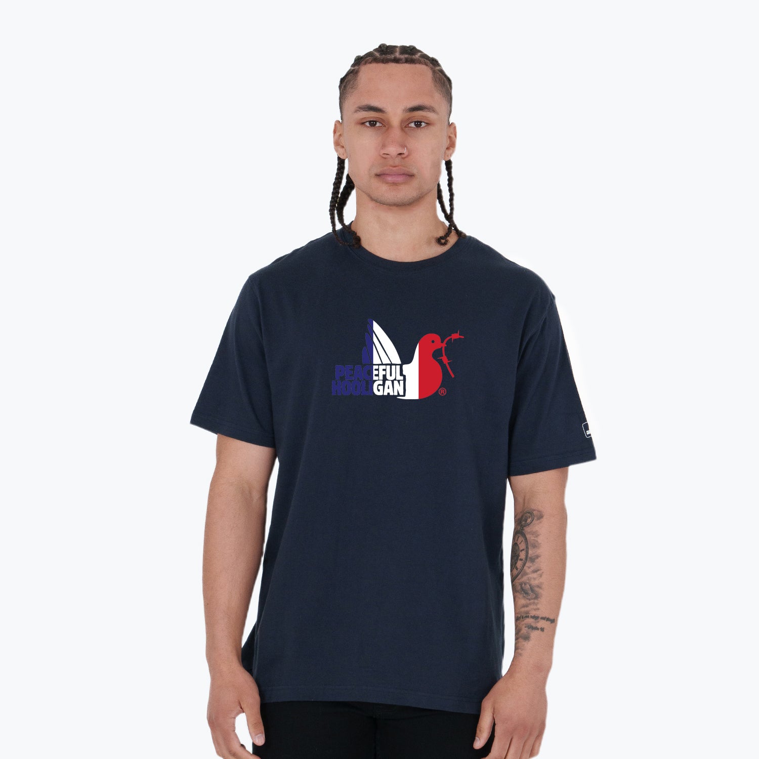 France Dove T-Shirt Navy - Peaceful Hooligan