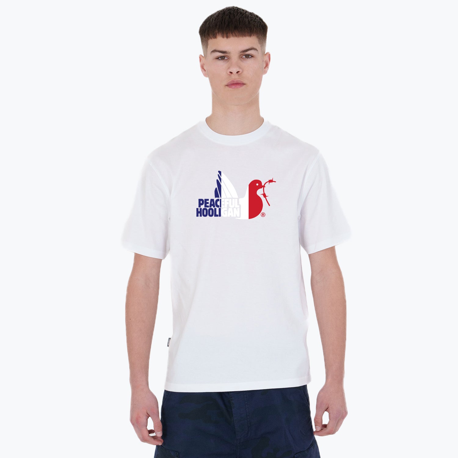 France Dove T-Shirt White - Peaceful Hooligan