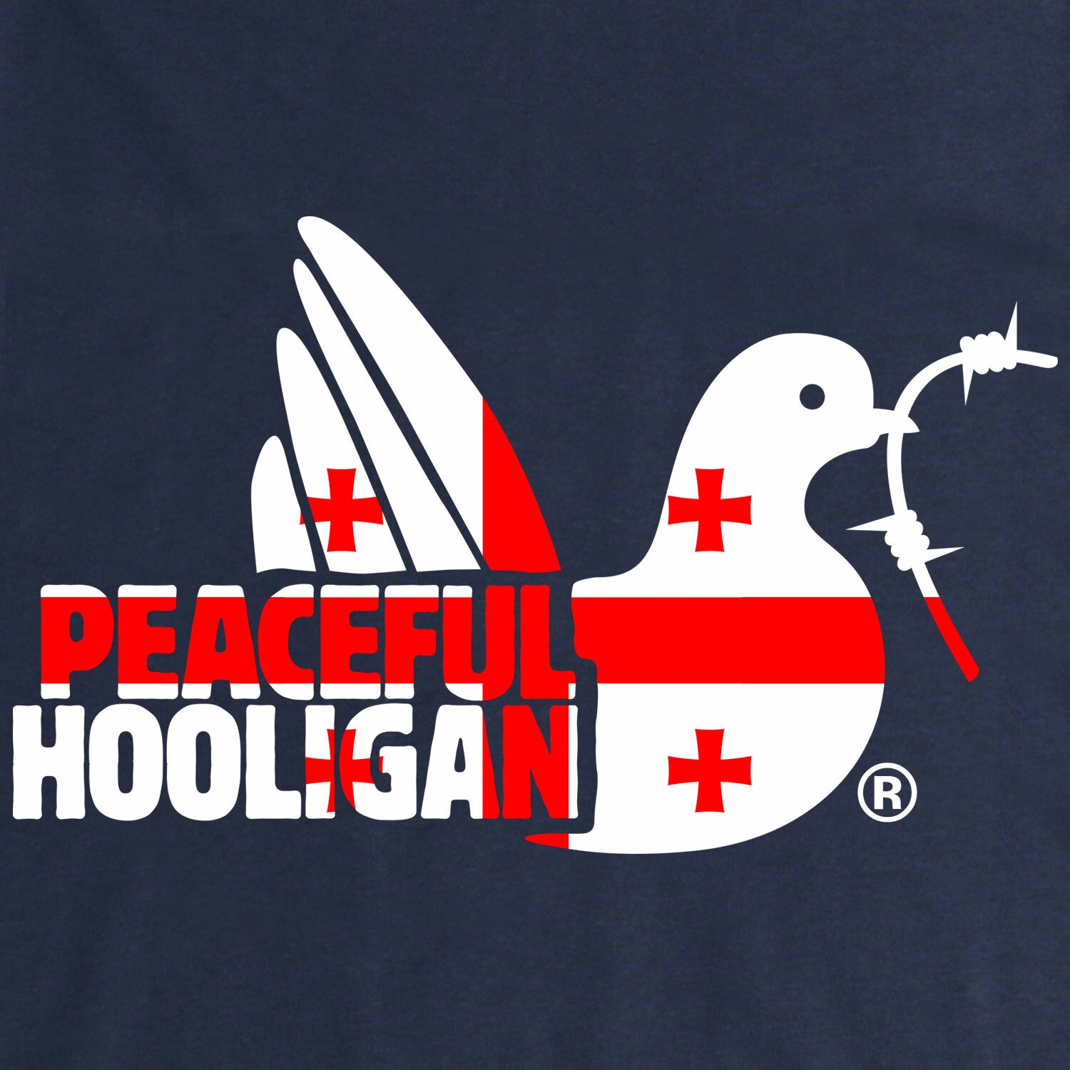 Georgia Dove T-Shirt Navy - Peaceful Hooligan