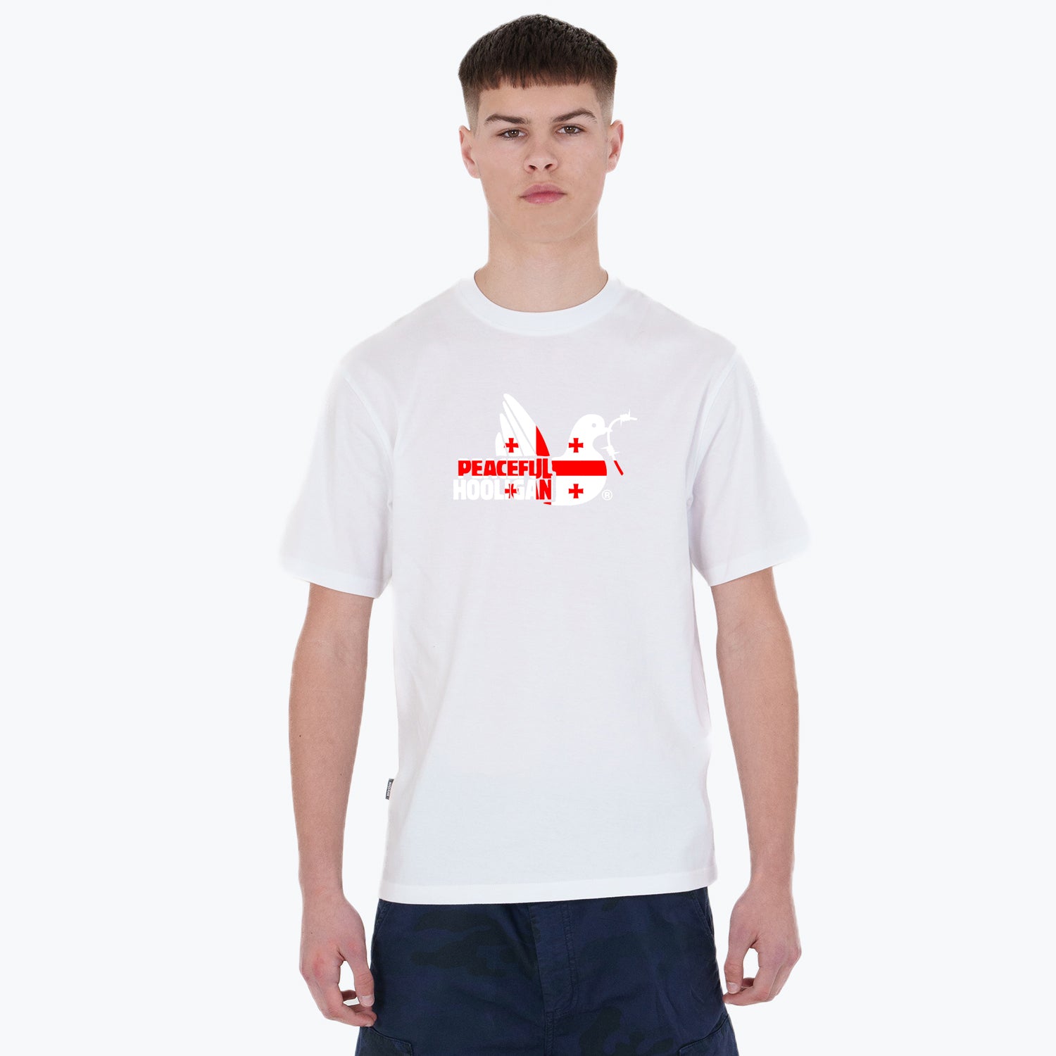 Georgia Dove T-Shirt White - Peaceful Hooligan