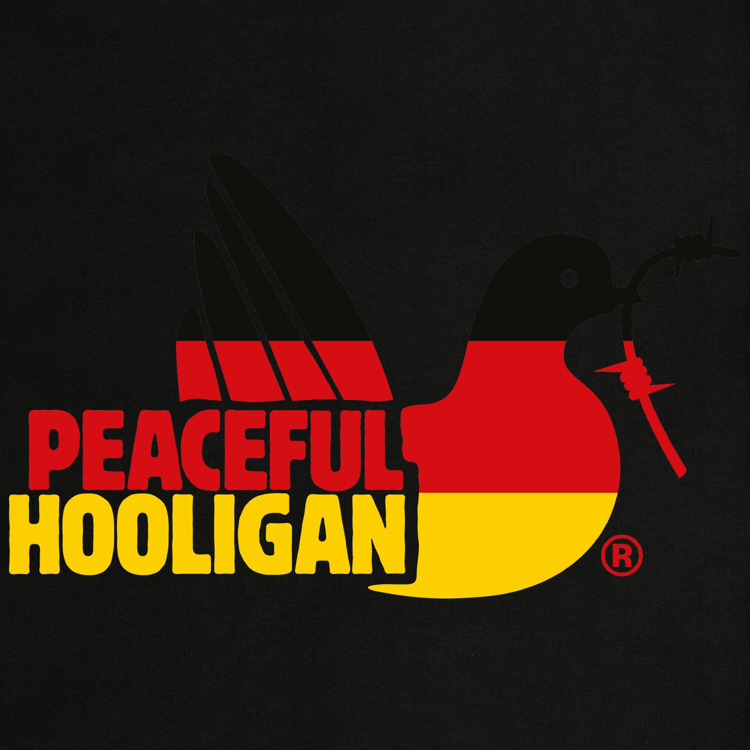 Germany Dove T-Shirt Black - Peaceful Hooligan