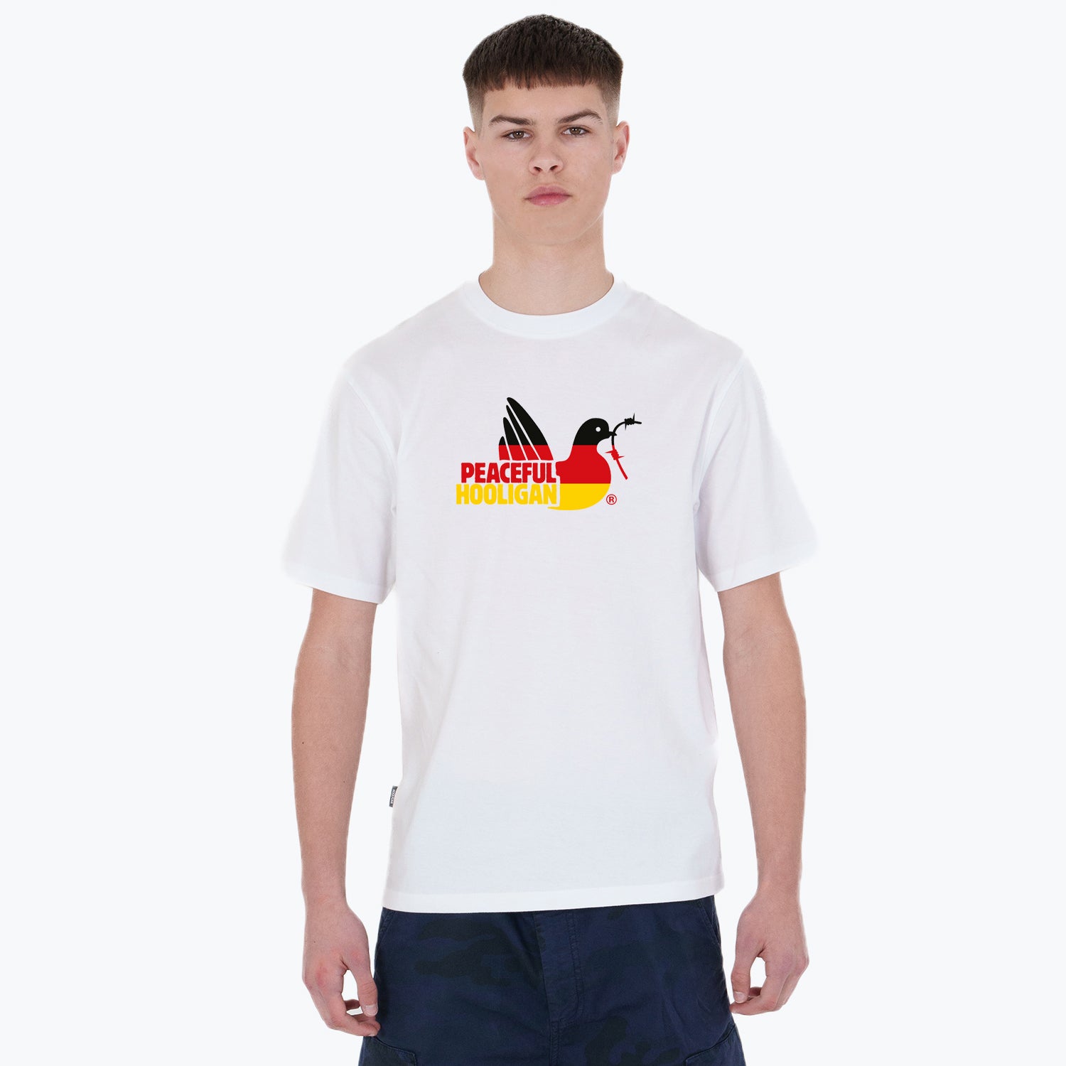 Germany Dove T-Shirt White - Peaceful Hooligan