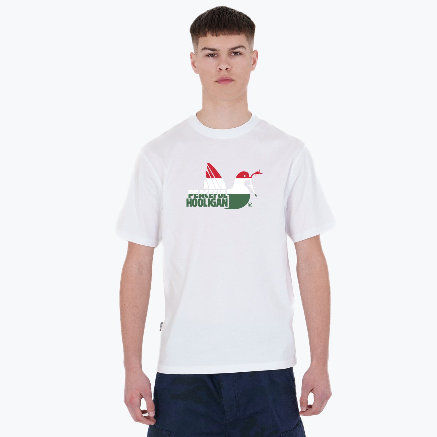 Hungary Dove T-Shirt White - Peaceful Hooligan