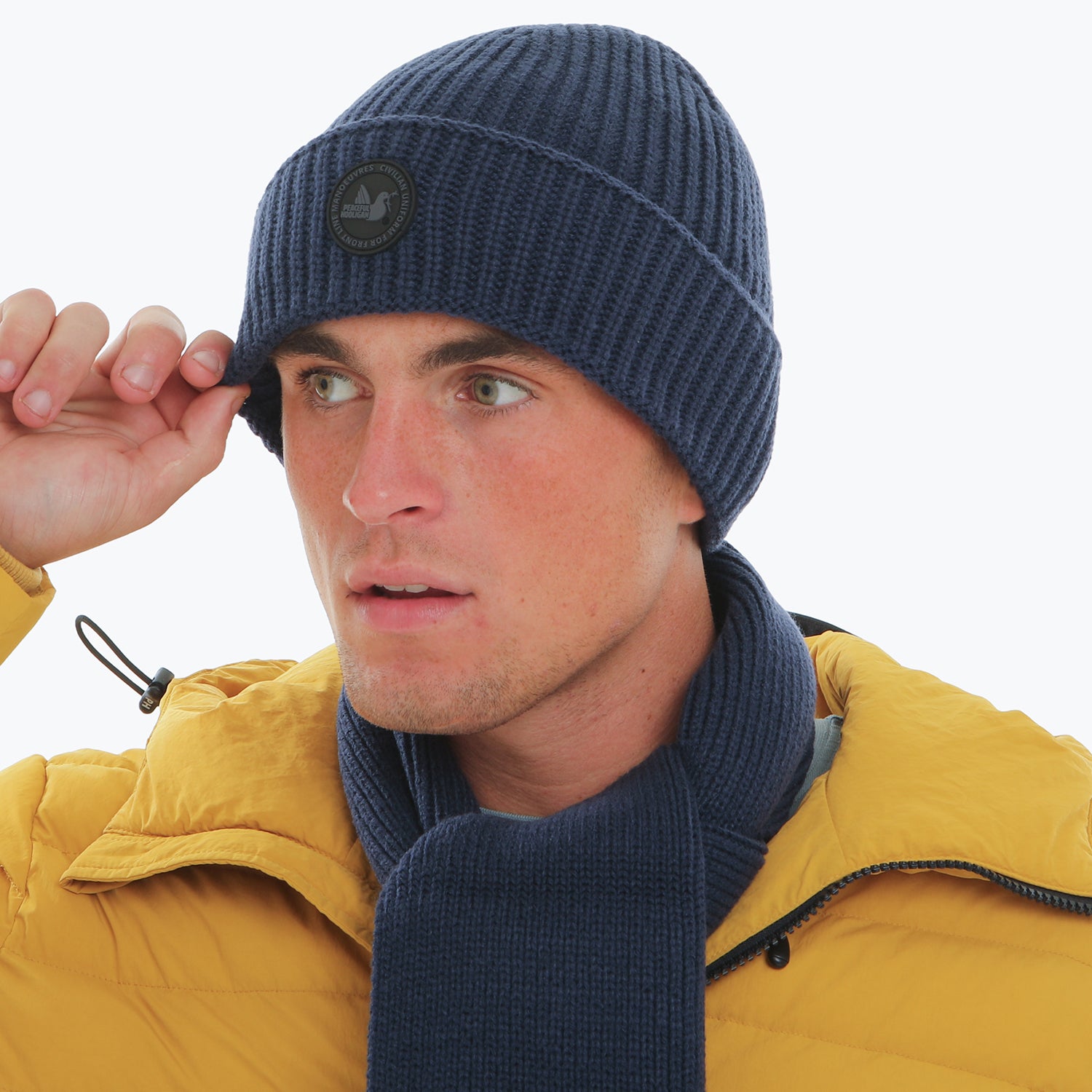 Ribbed Beanie Navy - Peaceful Hooligan