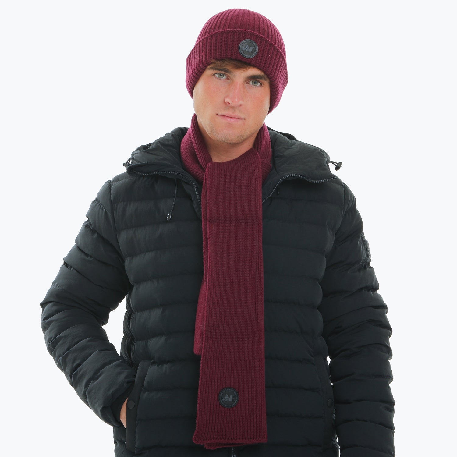 Ribbed Scarf Wine - Peaceful Hooligan