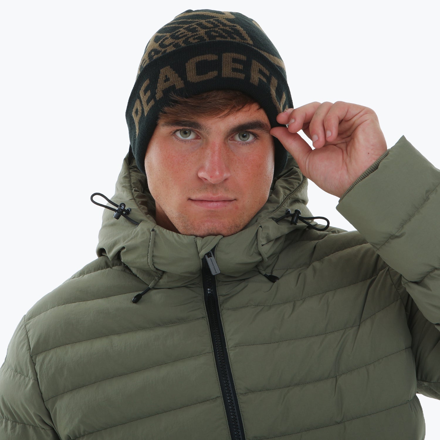 Terrain Beanie Black / Khaki - Peaceful Hooligan