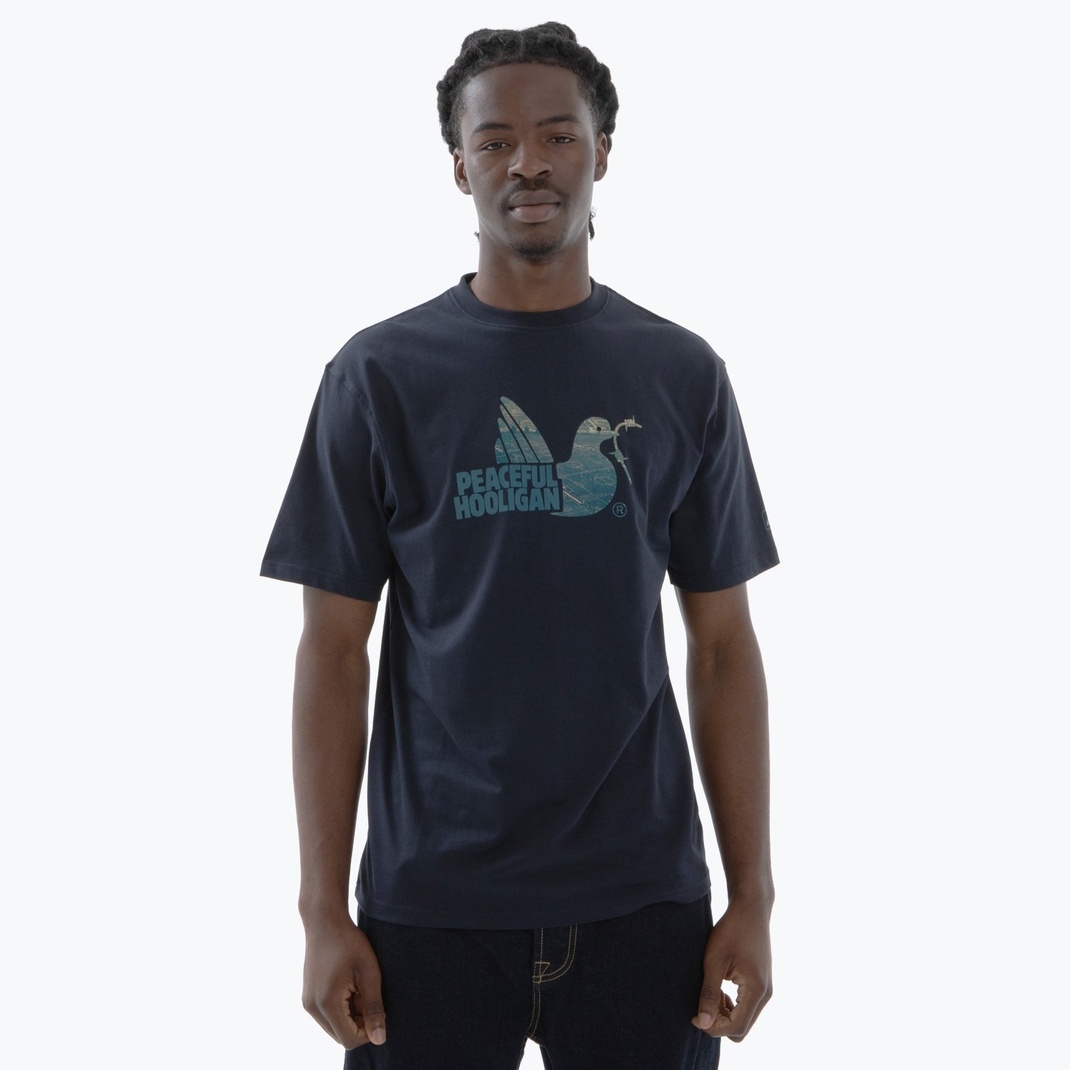 Hackney T-Shirt Navy - Peaceful Hooligan