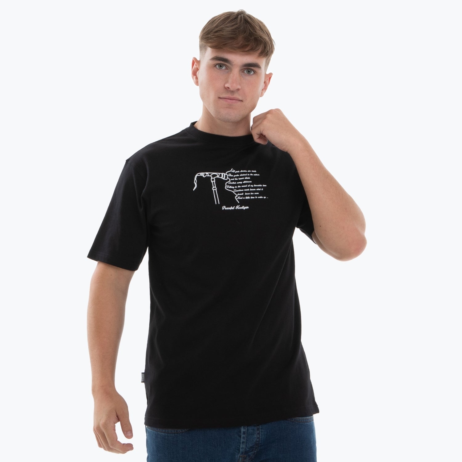 Liam T-Shirt Black - Peaceful Hooligan