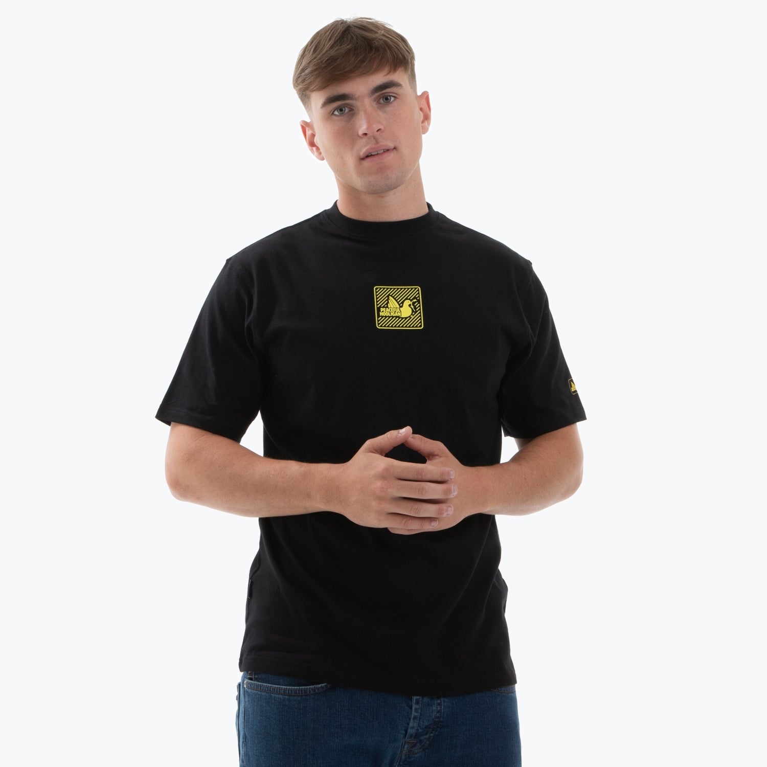 Lines T-Shirt Black - Peaceful Hooligan