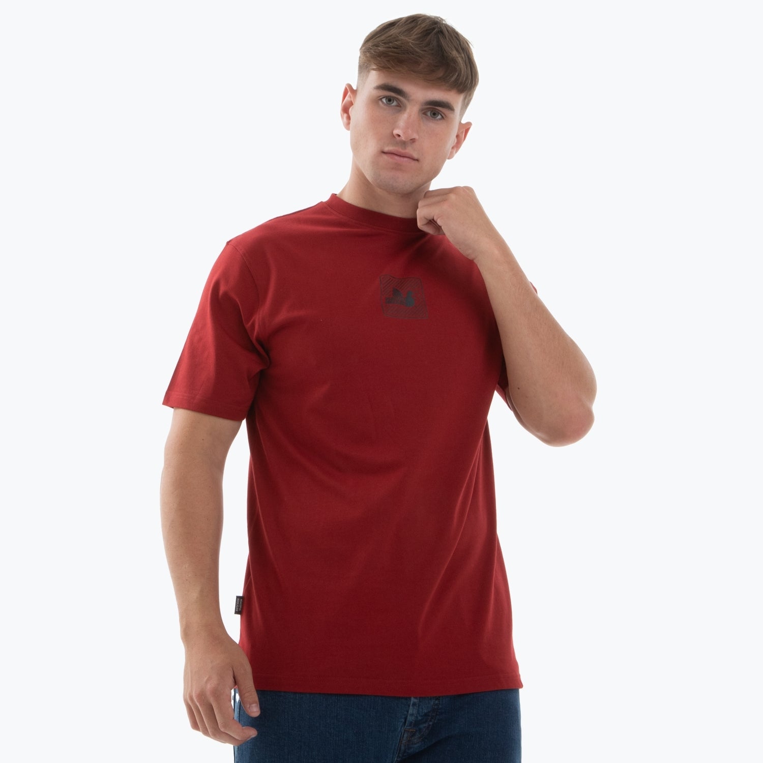 Lines T-Shirt Dark Red - Peaceful Hooligan