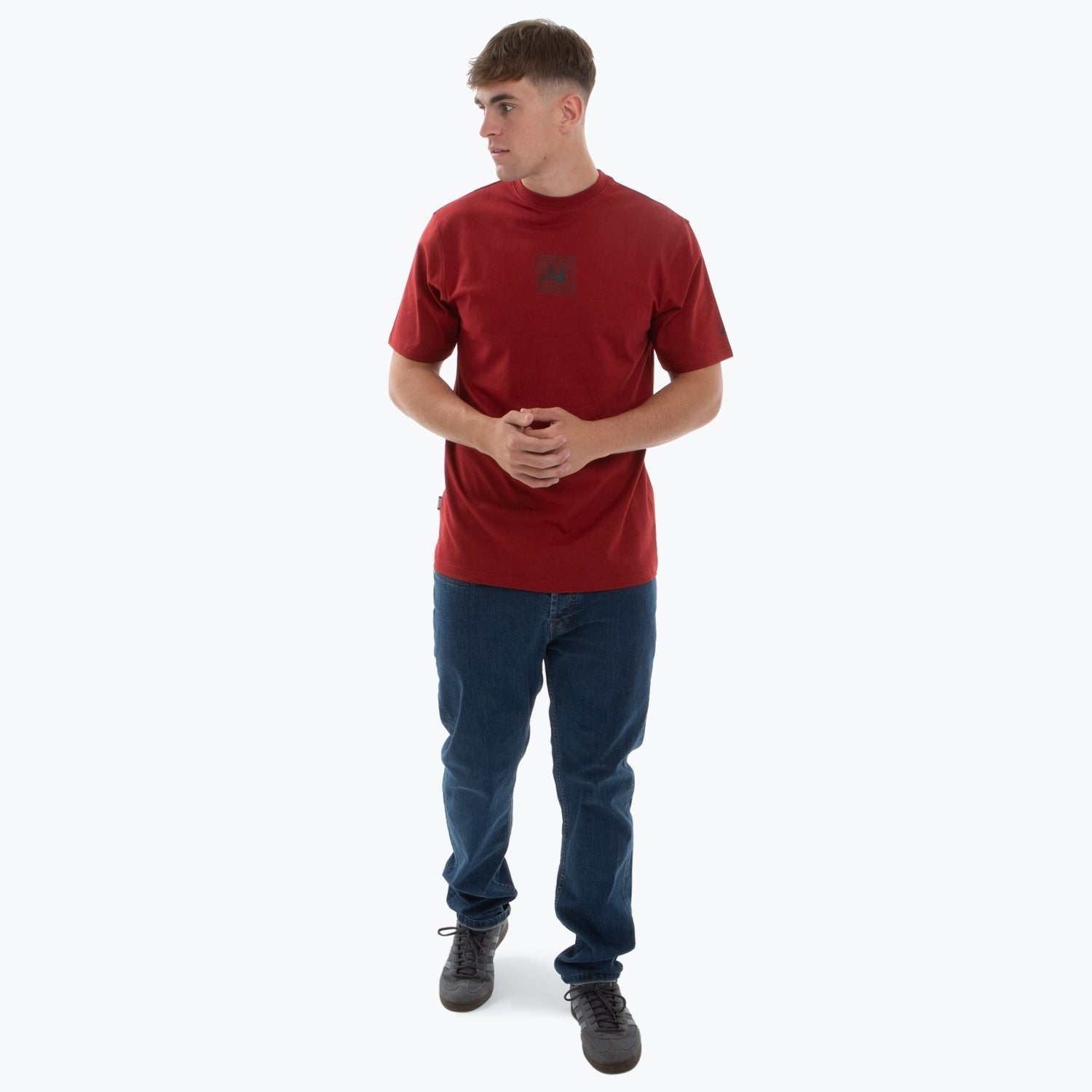 Lines T-Shirt Dark Red - Peaceful Hooligan