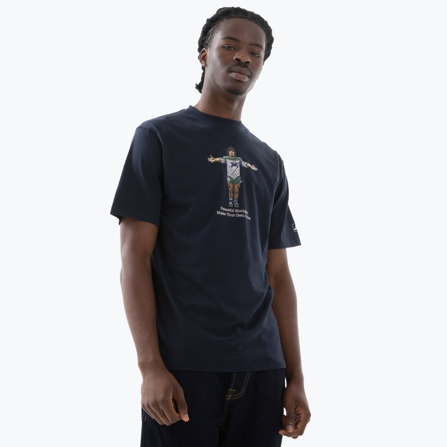 Maradona T-Shirt Navy - Peaceful Hooligan