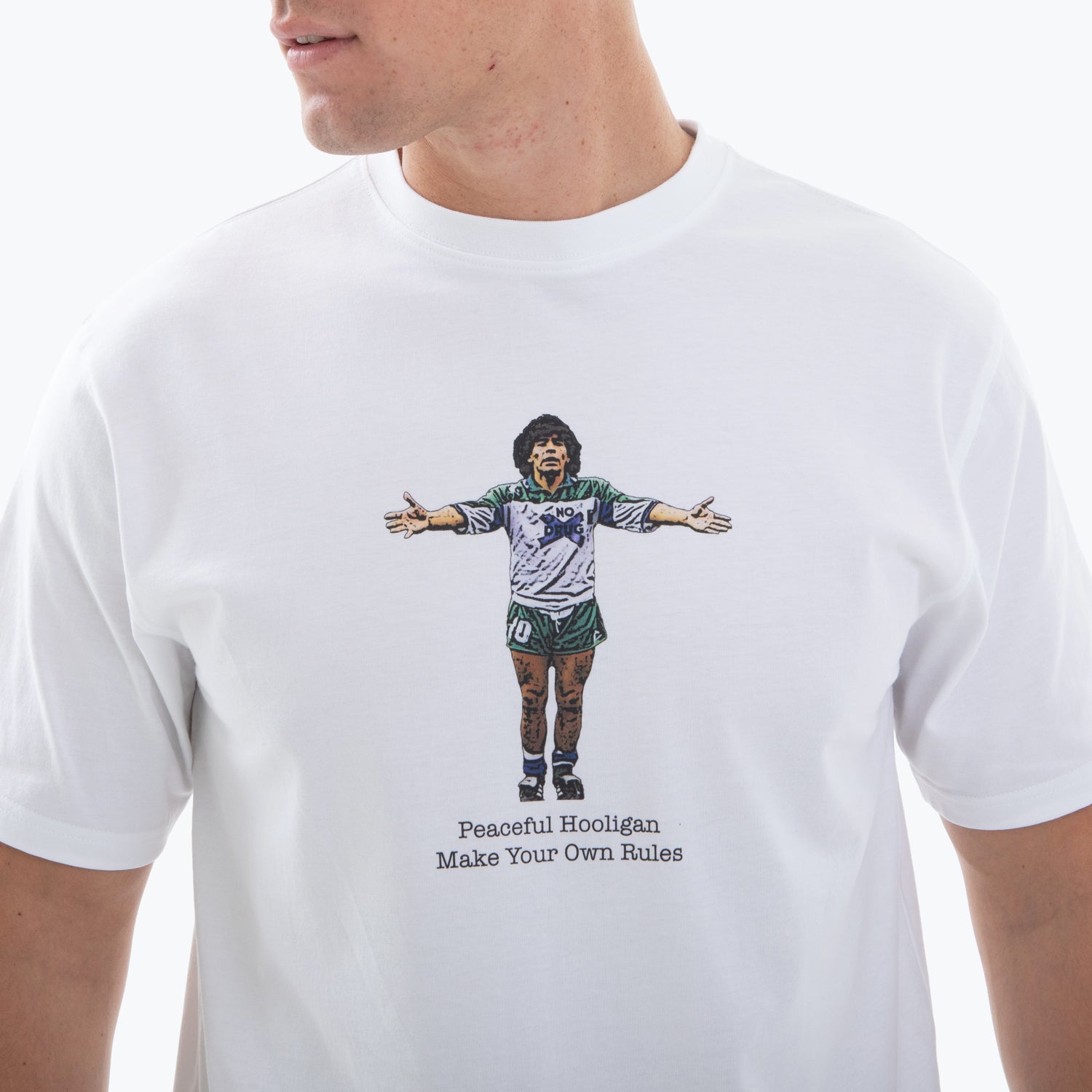Maradona T-Shirt White - Peaceful Hooligan