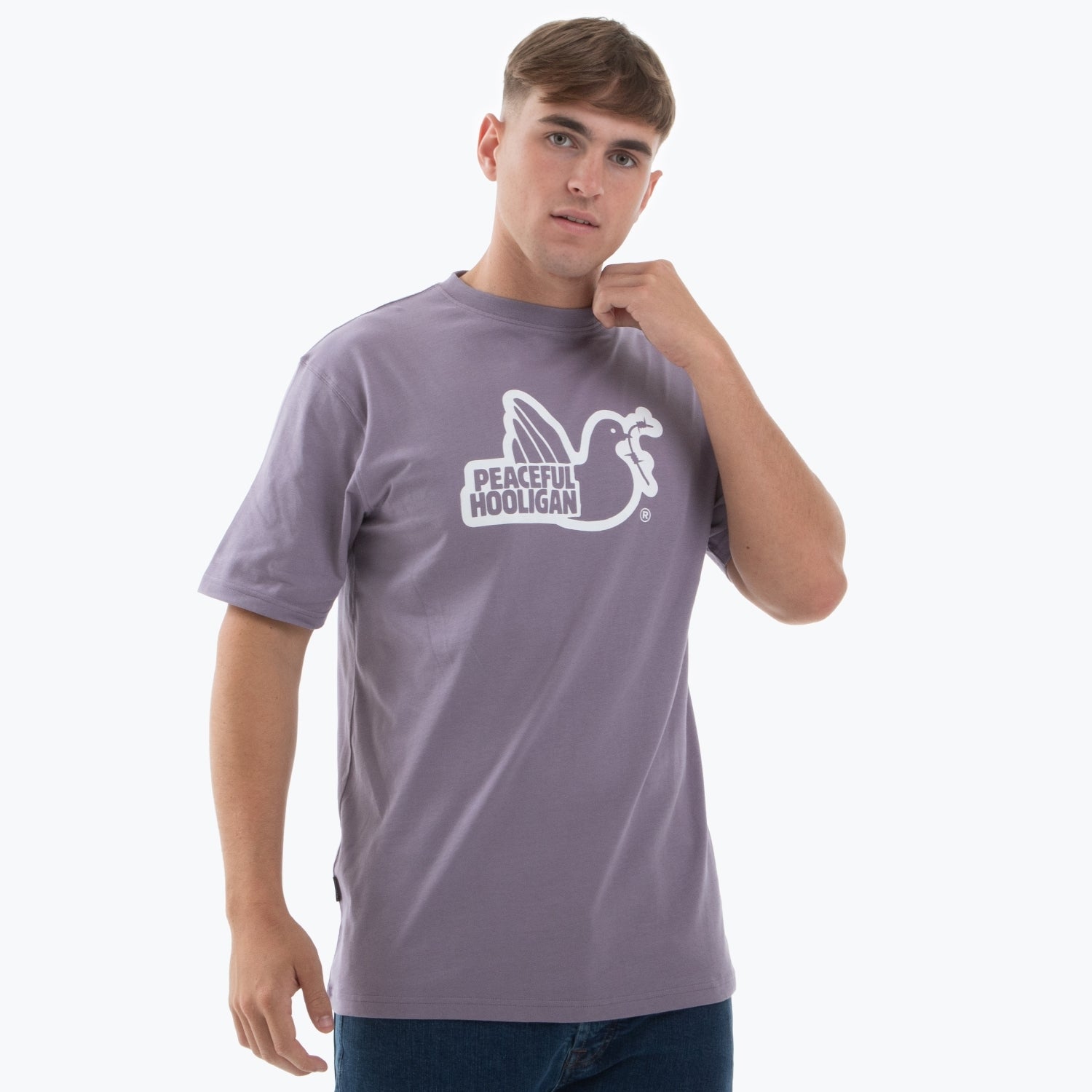 Outline T-Shirt Mauve - Peaceful Hooligan