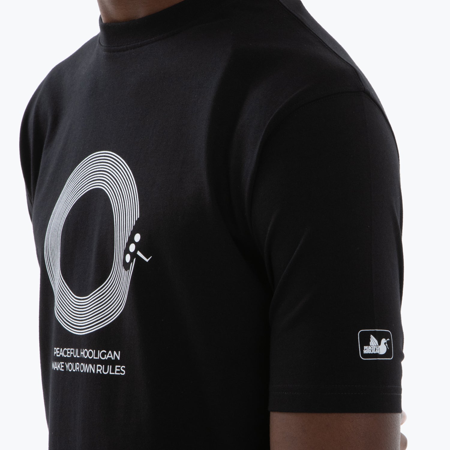 Record T-Shirt Black - Peaceful Hooligan