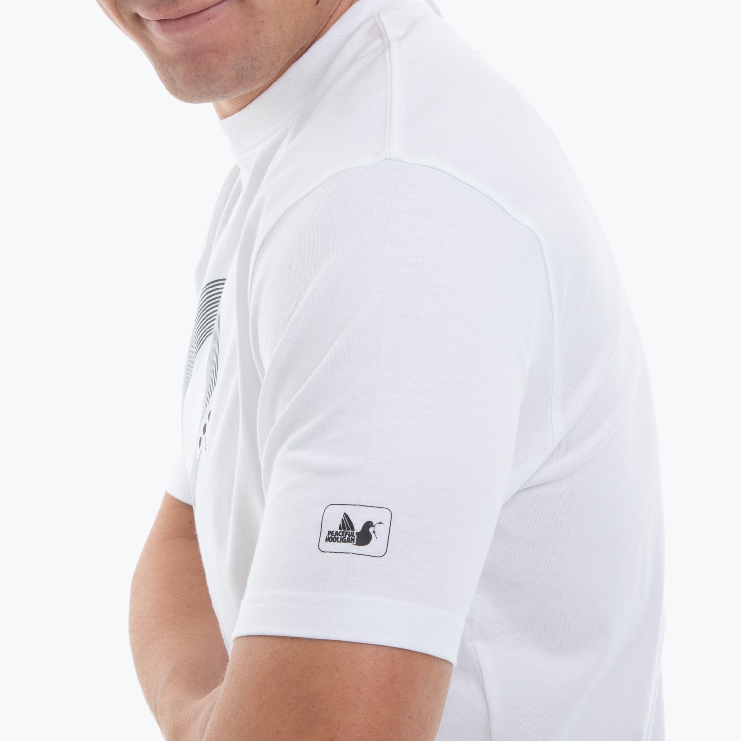 Record T-Shirt White - Peaceful Hooligan