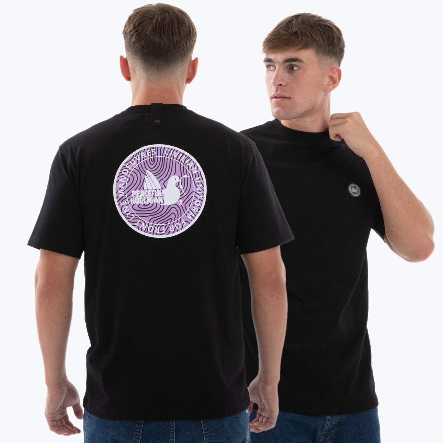 Trace T-Shirt Black - Peaceful Hooligan