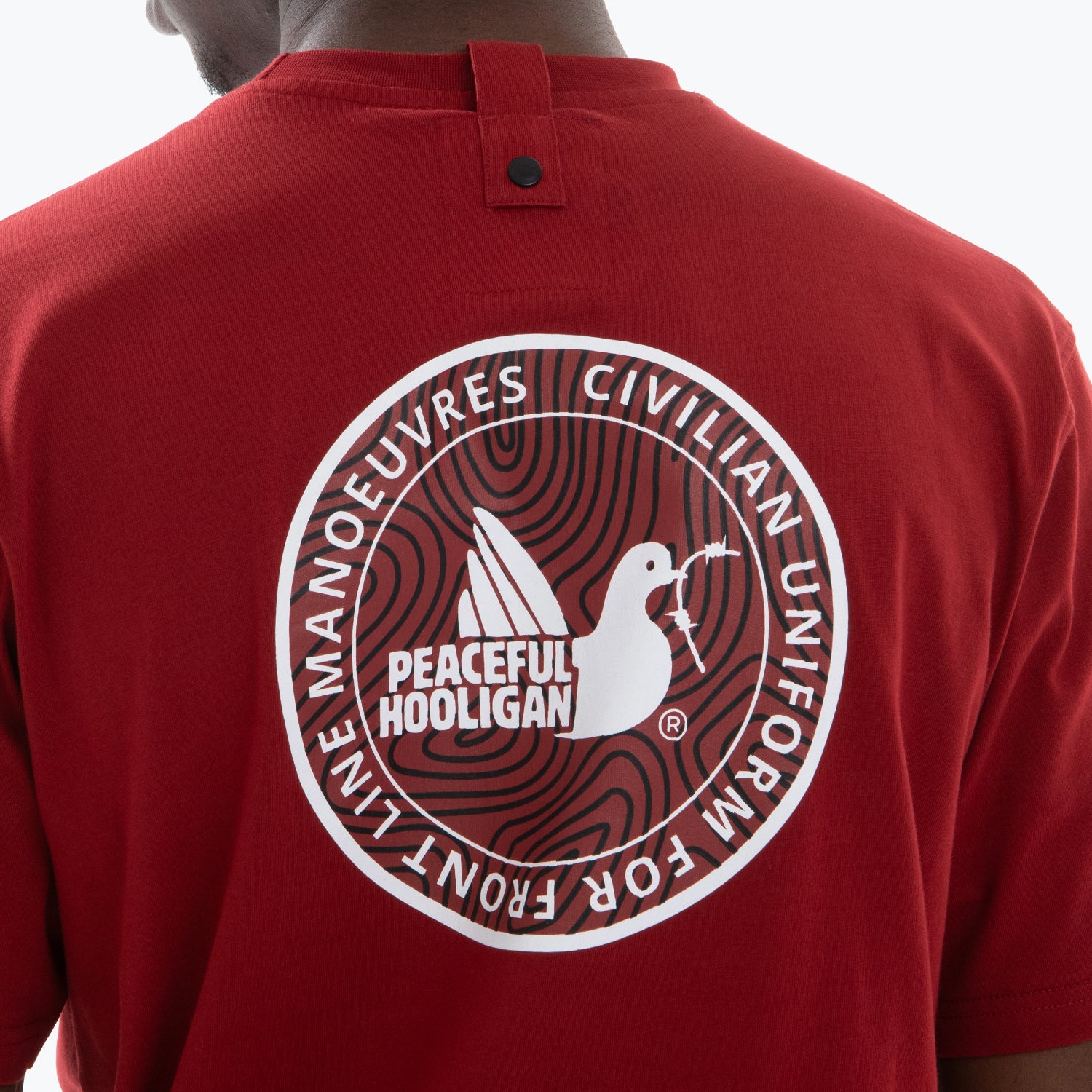 Trace T-Shirt Dark Red - Peaceful Hooligan