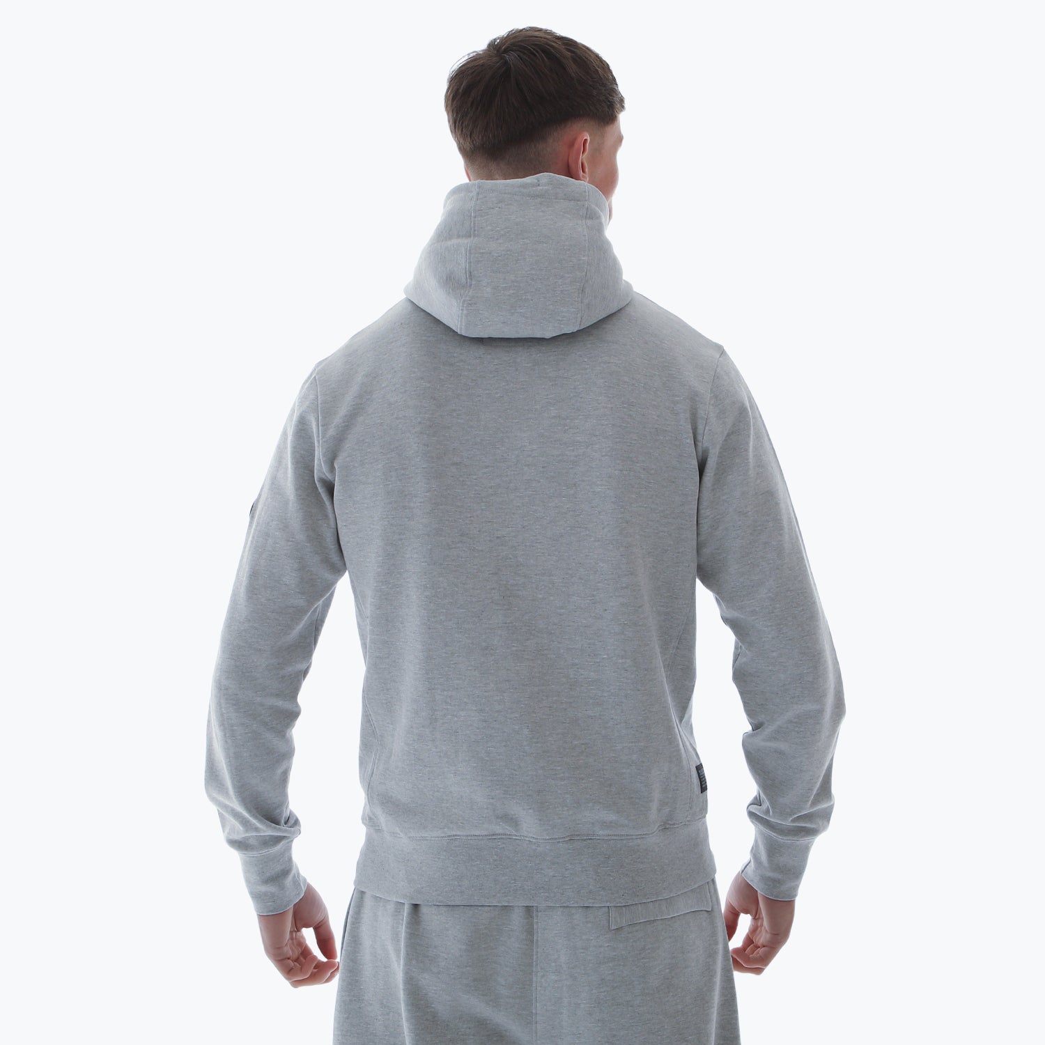 Athletic Zip Hoodie Marl Grey