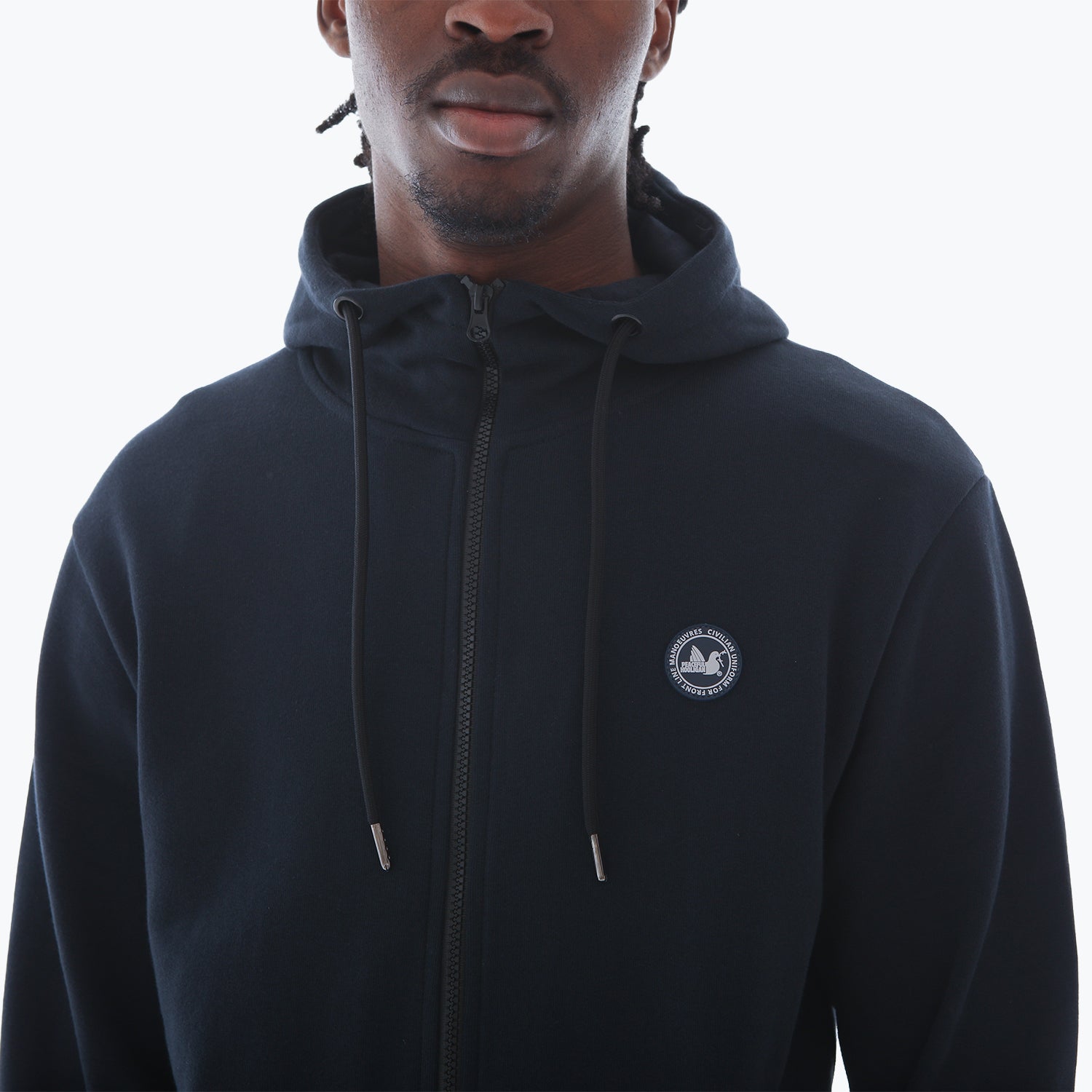 Athletic Zip Hoodie Navy