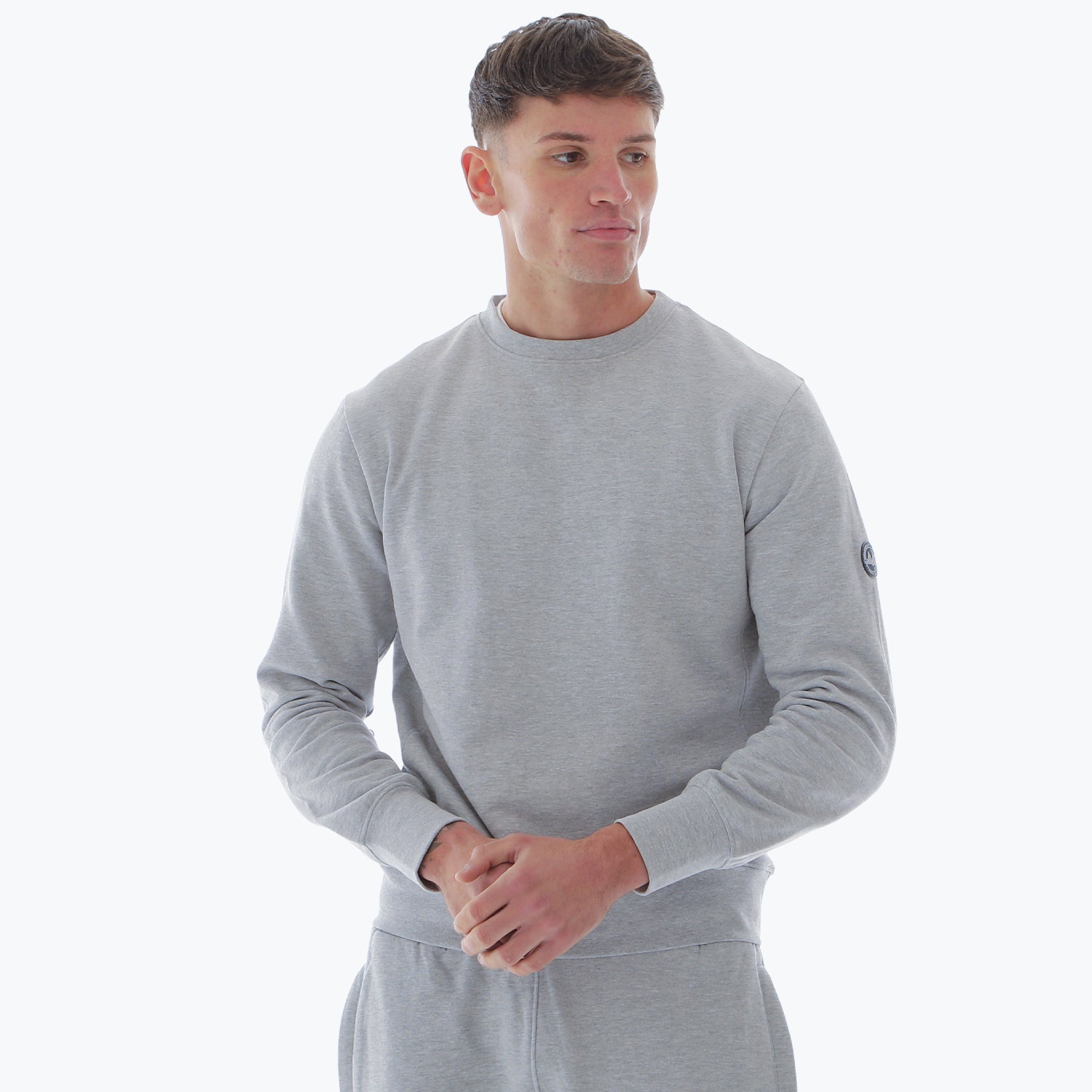 Athletic Crew Sweatshirt Marl Grey