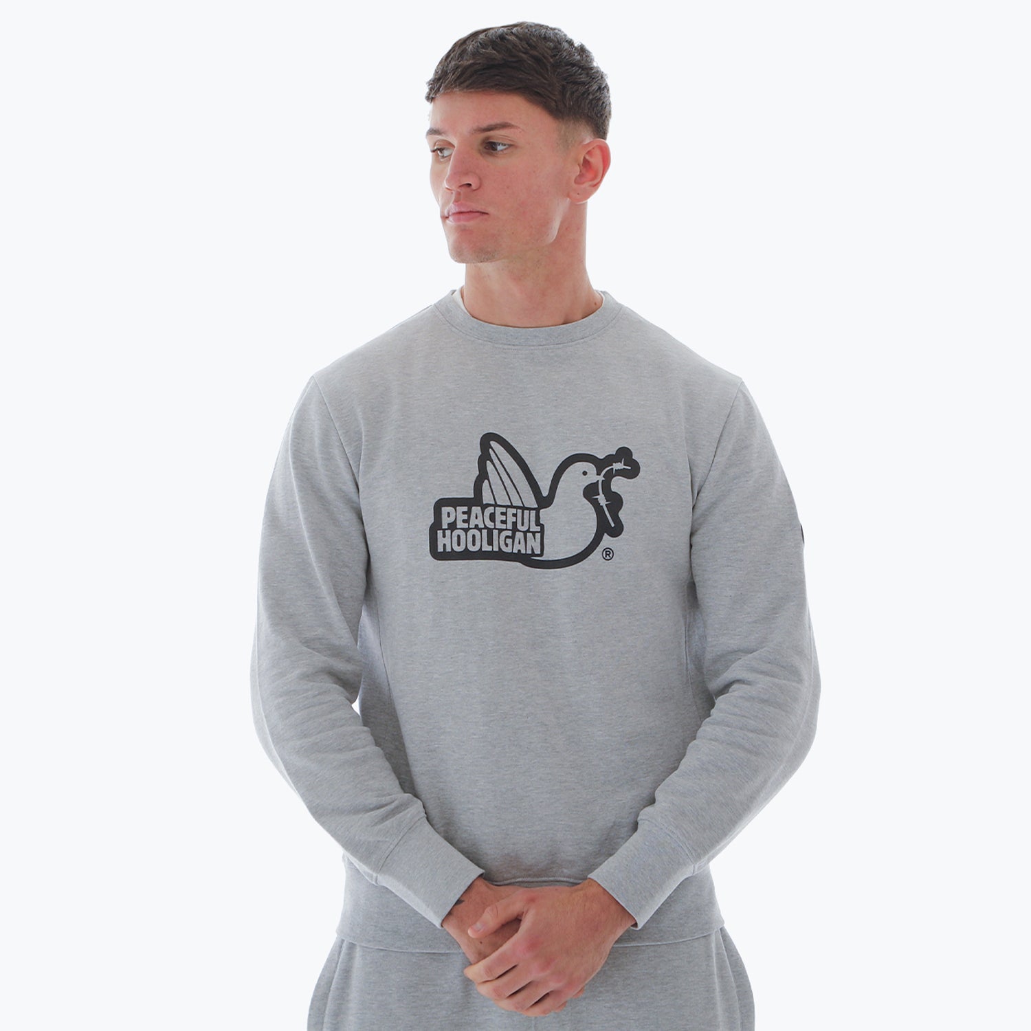 Outline Sweatshirt Marl Grey