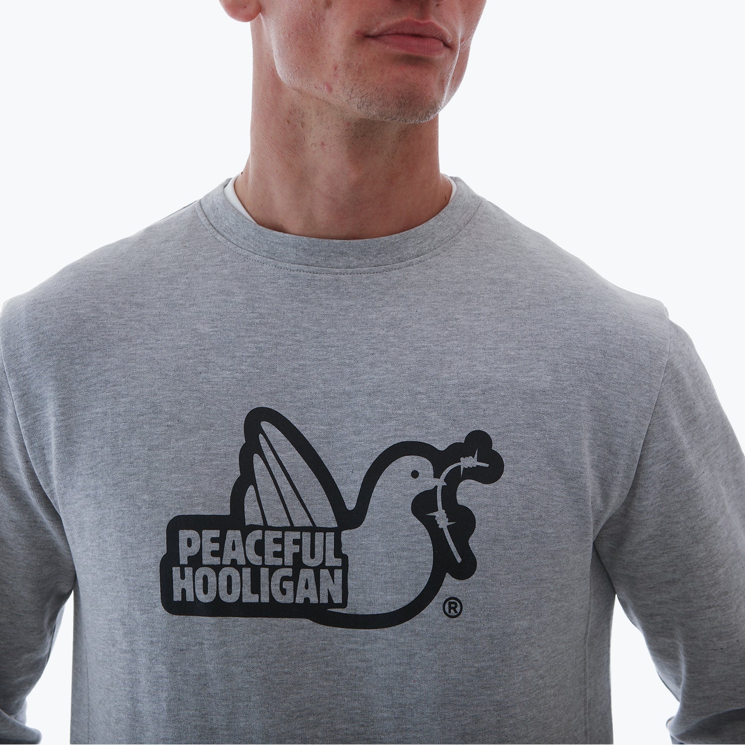 Outline Sweatshirt Marl Grey