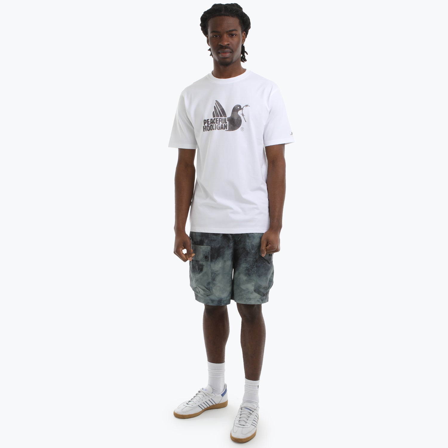Dove Camo T-Shirt White/Mediterranean