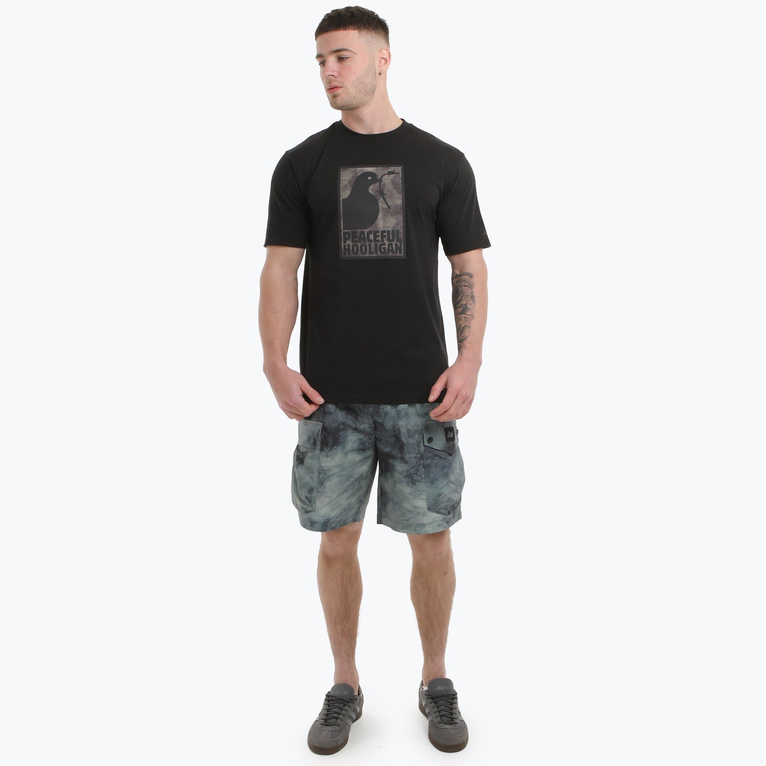 Framed Camo T-Shirt Black/Mediterranean