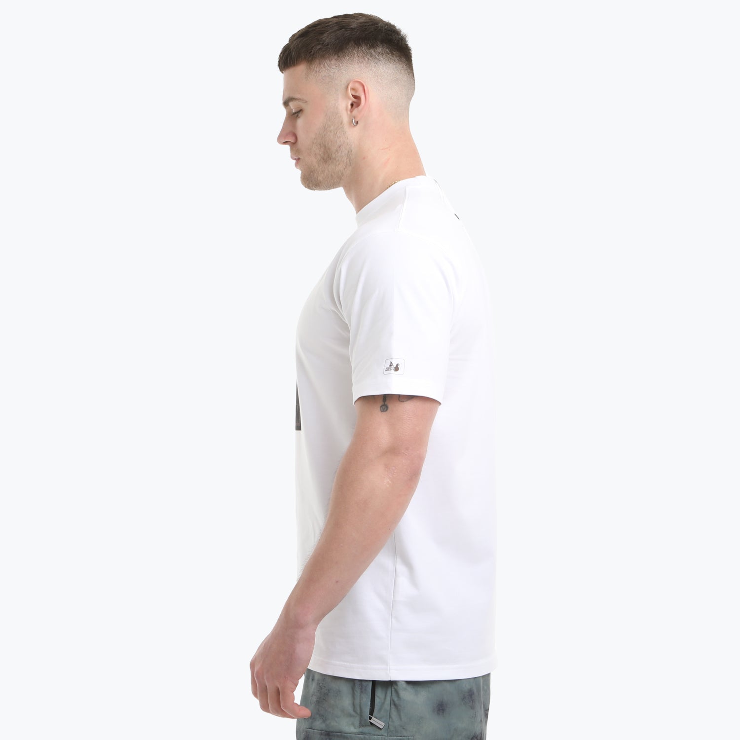 Framed Camo T-Shirt White/Mediterranean