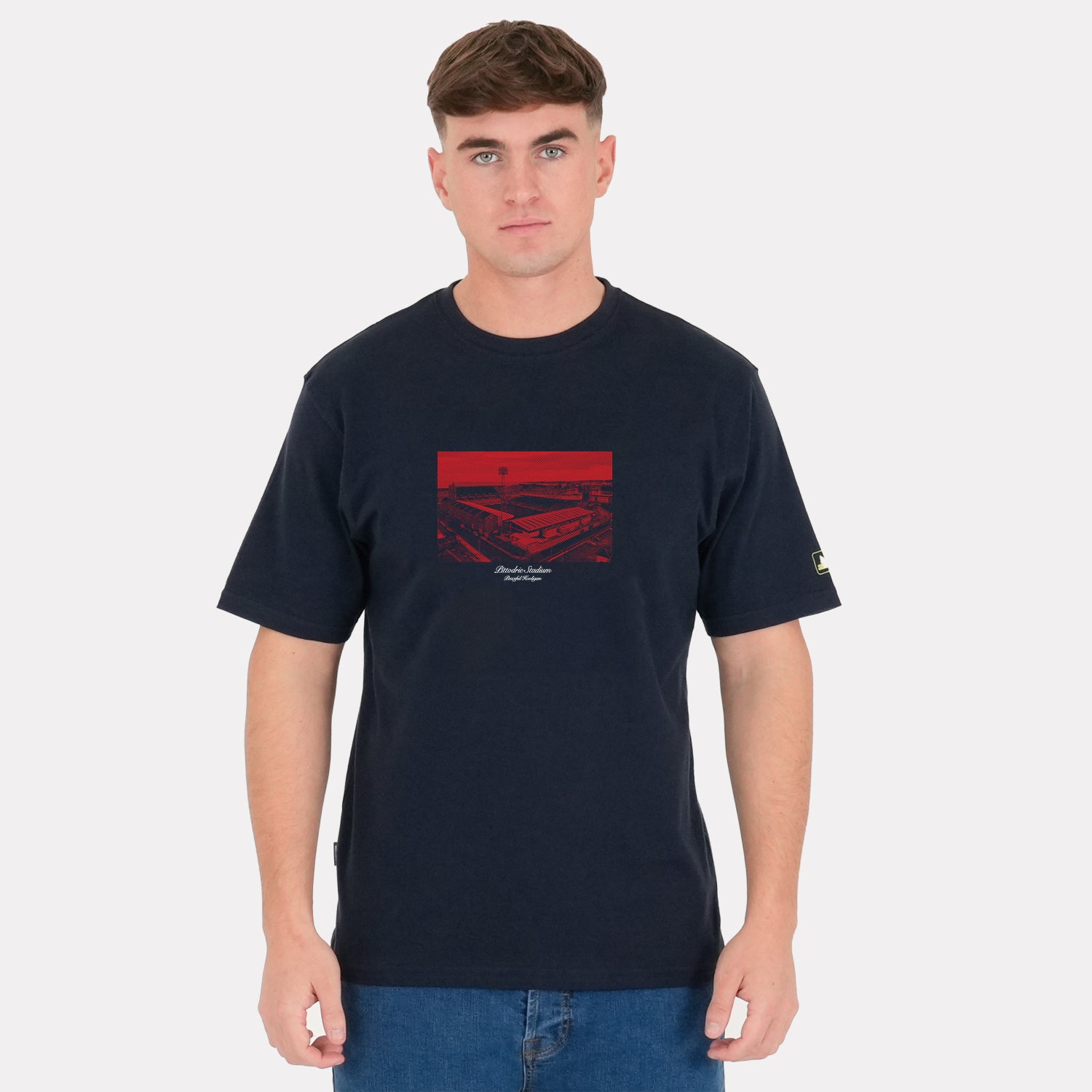 Aberdeen Pittodrie Stadium T-Shirt Navy - Peaceful Hooligan