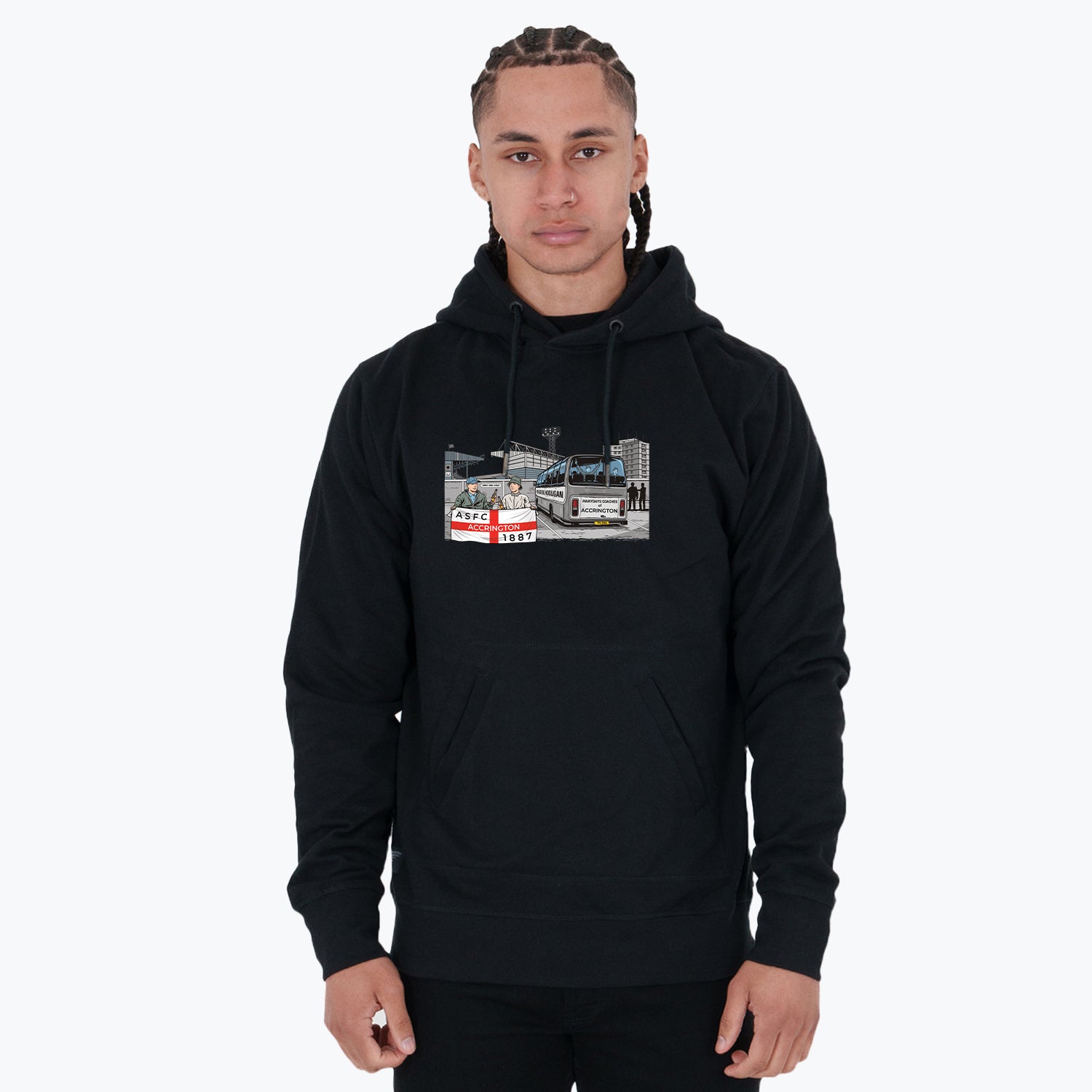 Accrington Awaydays Hoodie Black - Peaceful Hooligan