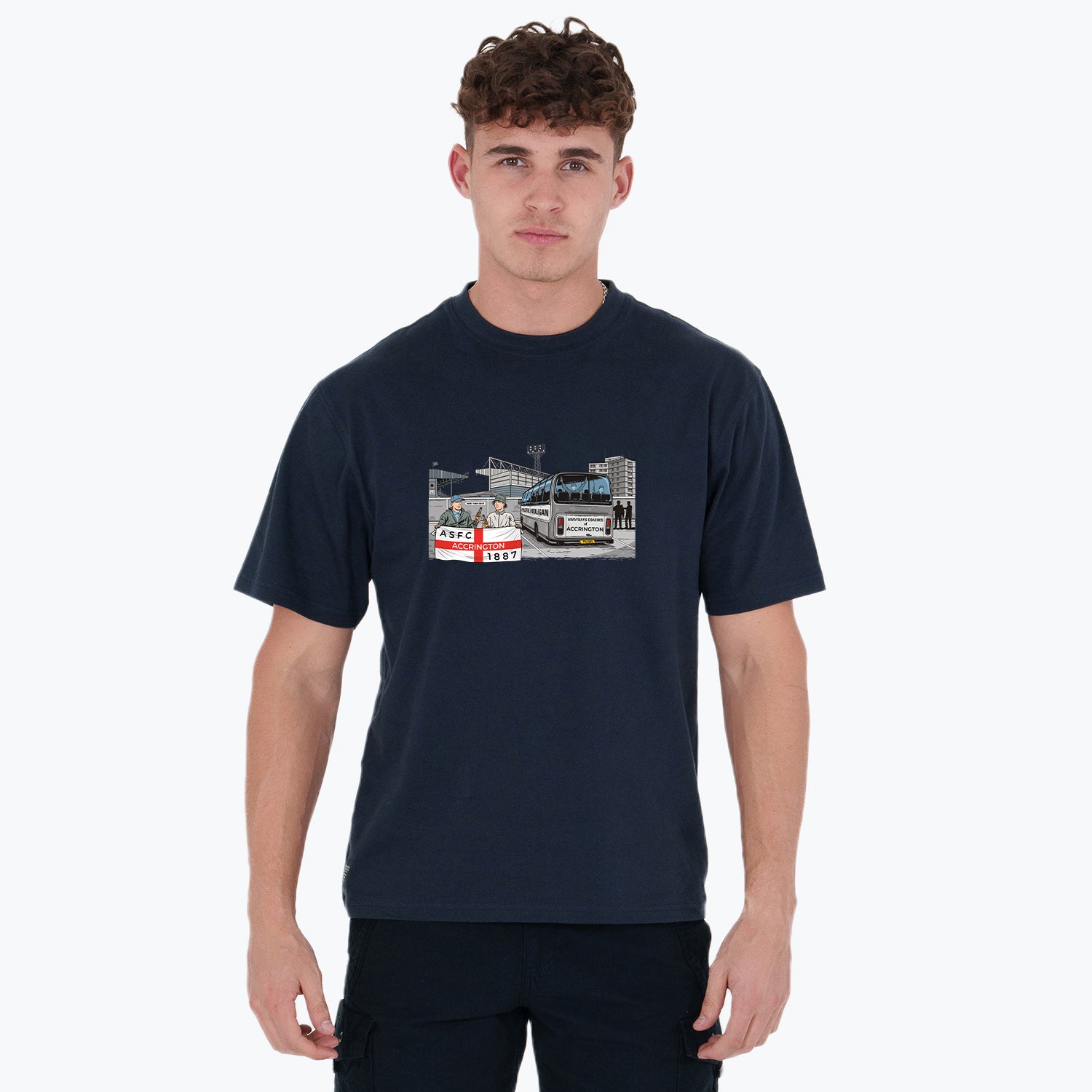 Accrington Awaydays T-Shirt Navy - Peaceful Hooligan