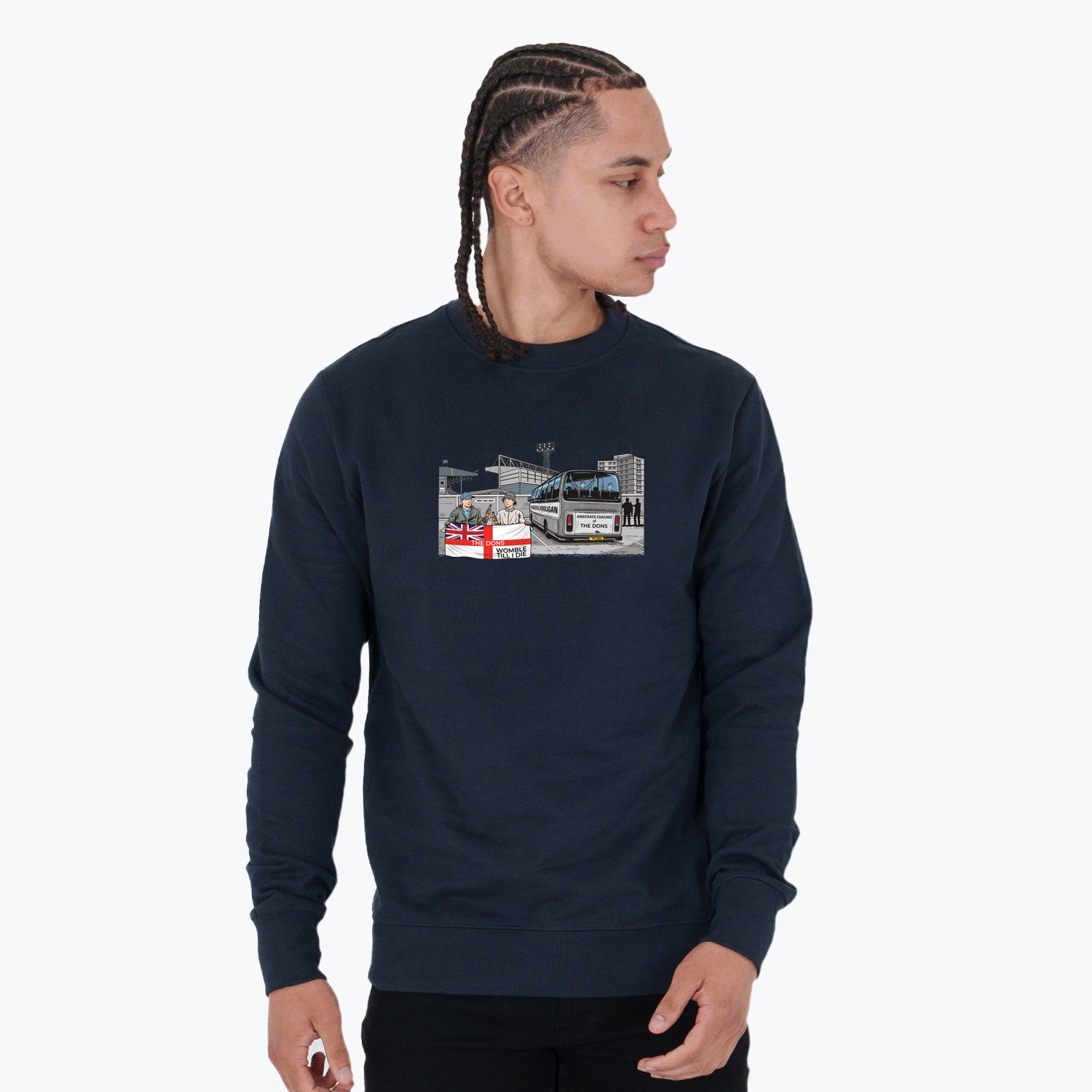 The Dons Awaydays Sweatshirt Navy - Peaceful Hooligan