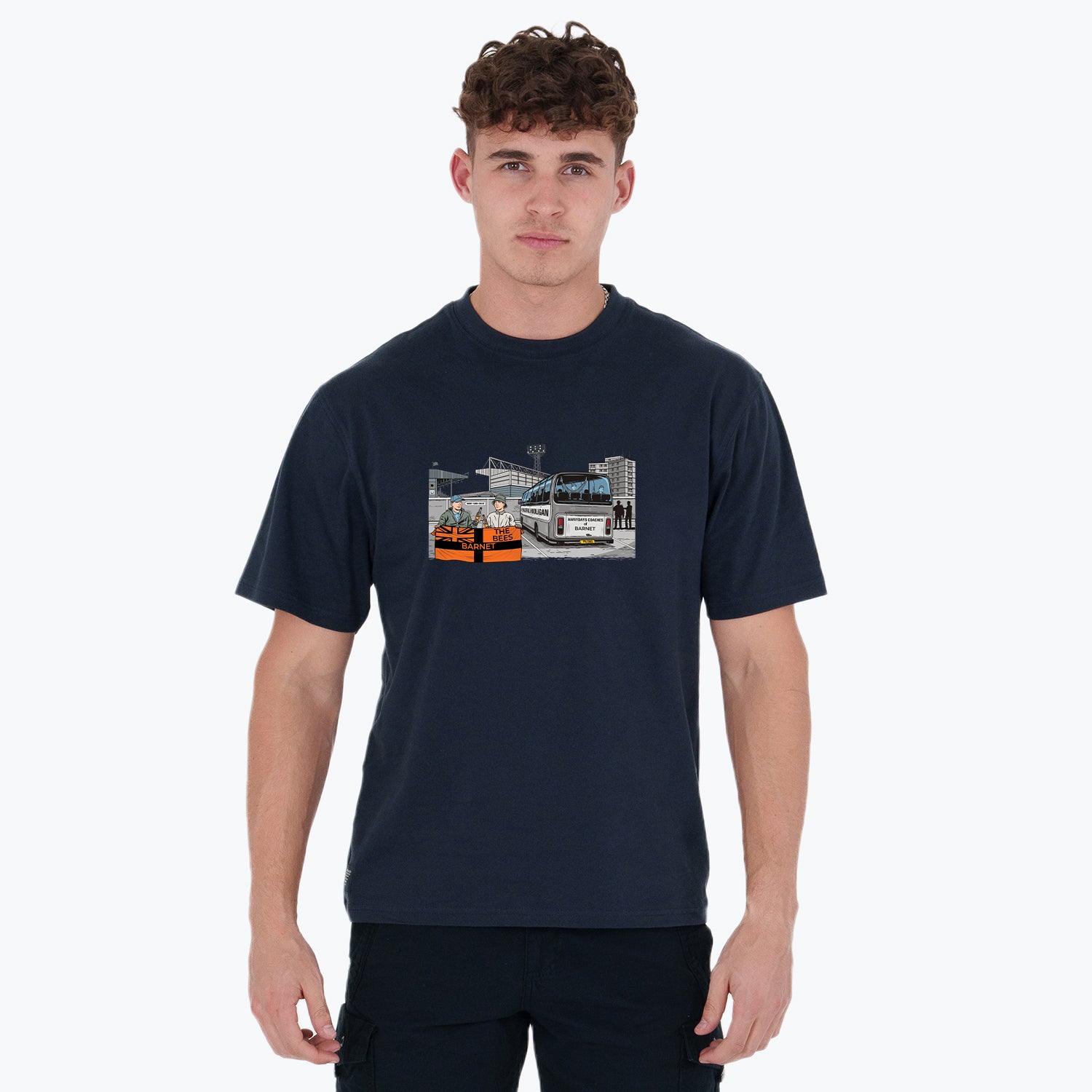 Barnet Awaydays T-Shirt Navy - Peaceful Hooligan