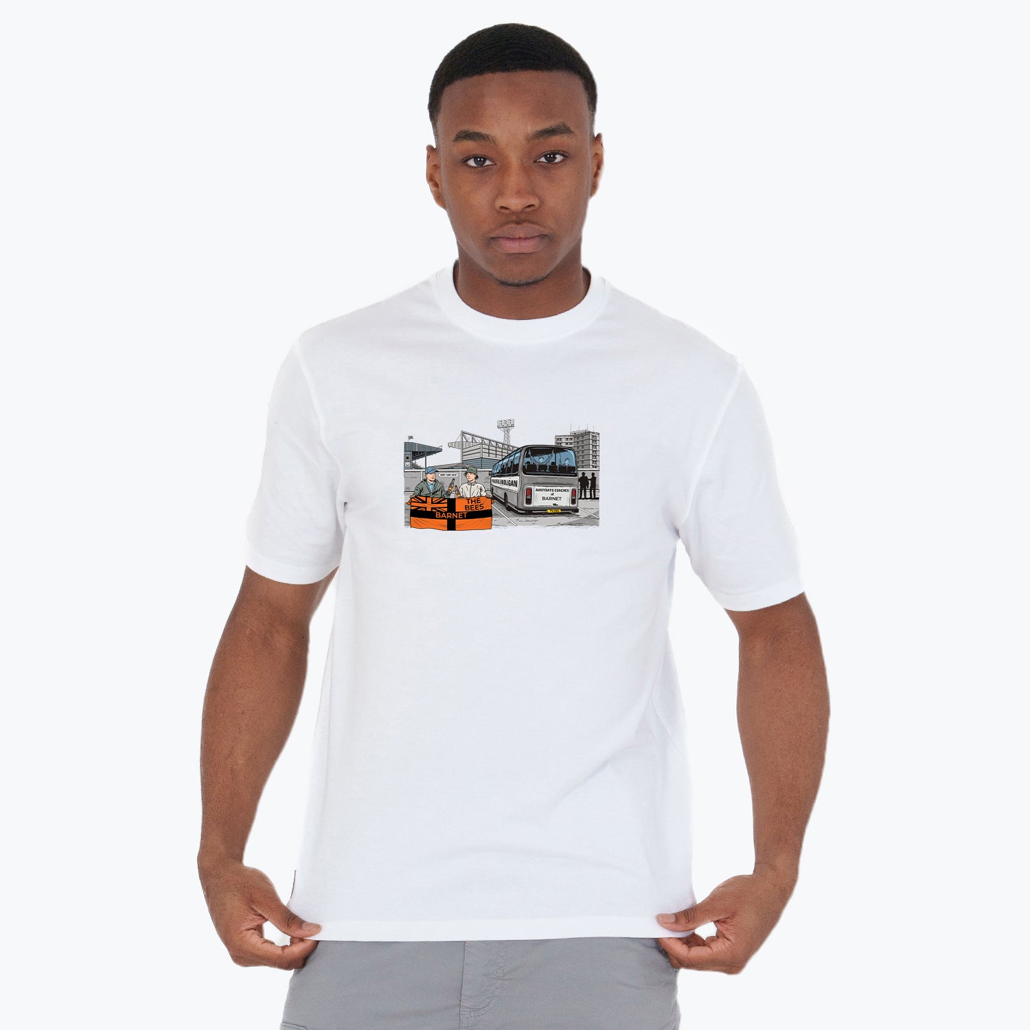Barnet Awaydays T-Shirt White - Peaceful Hooligan