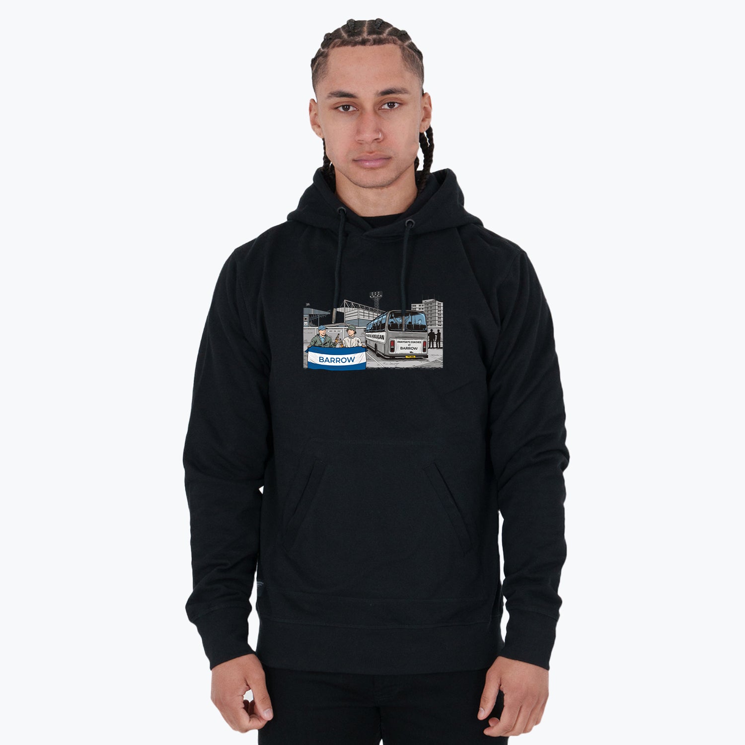 Barrow Awaydays Hoodie Black - Peaceful Hooligan