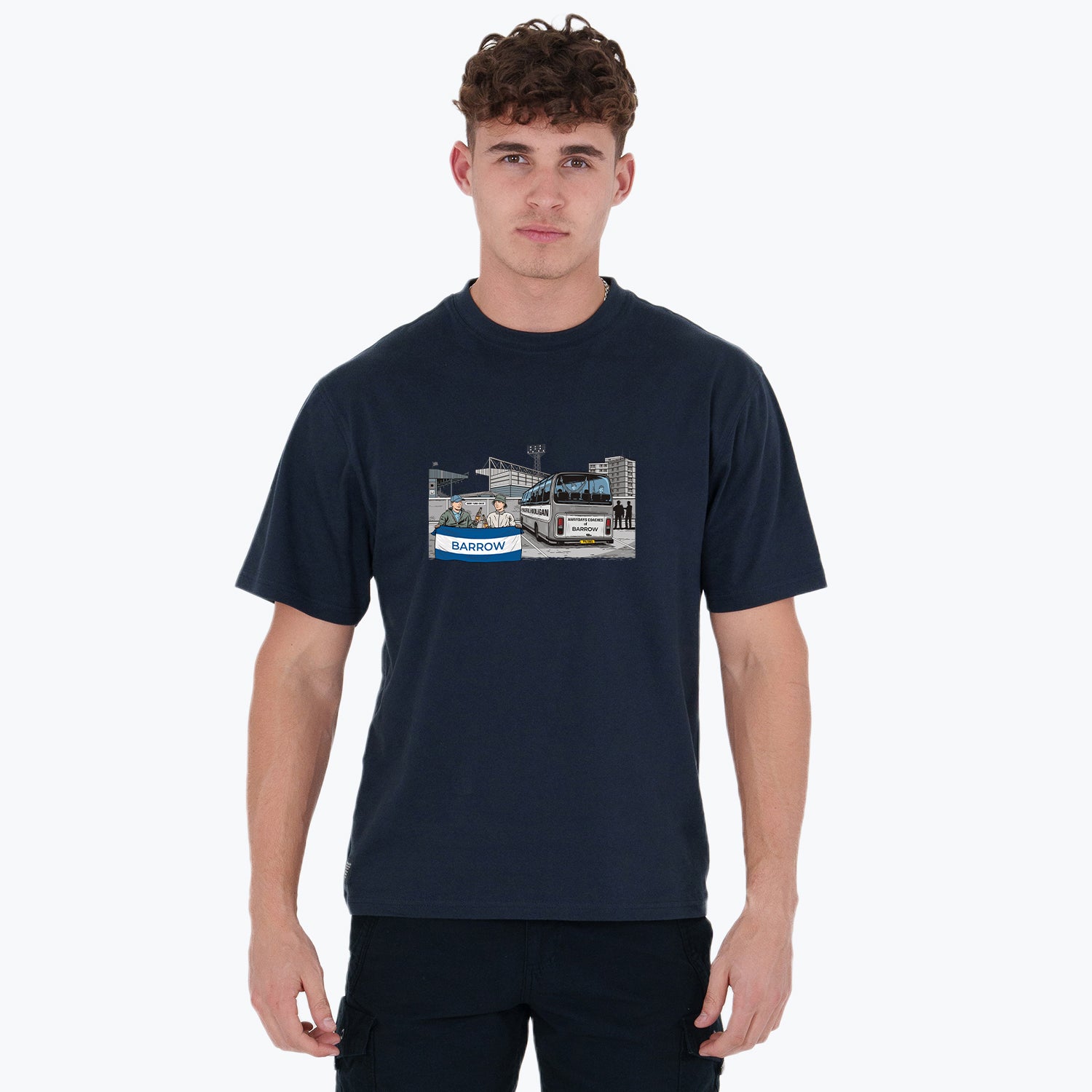 Barrow Awaydays T-Shirt Navy - Peaceful Hooligan