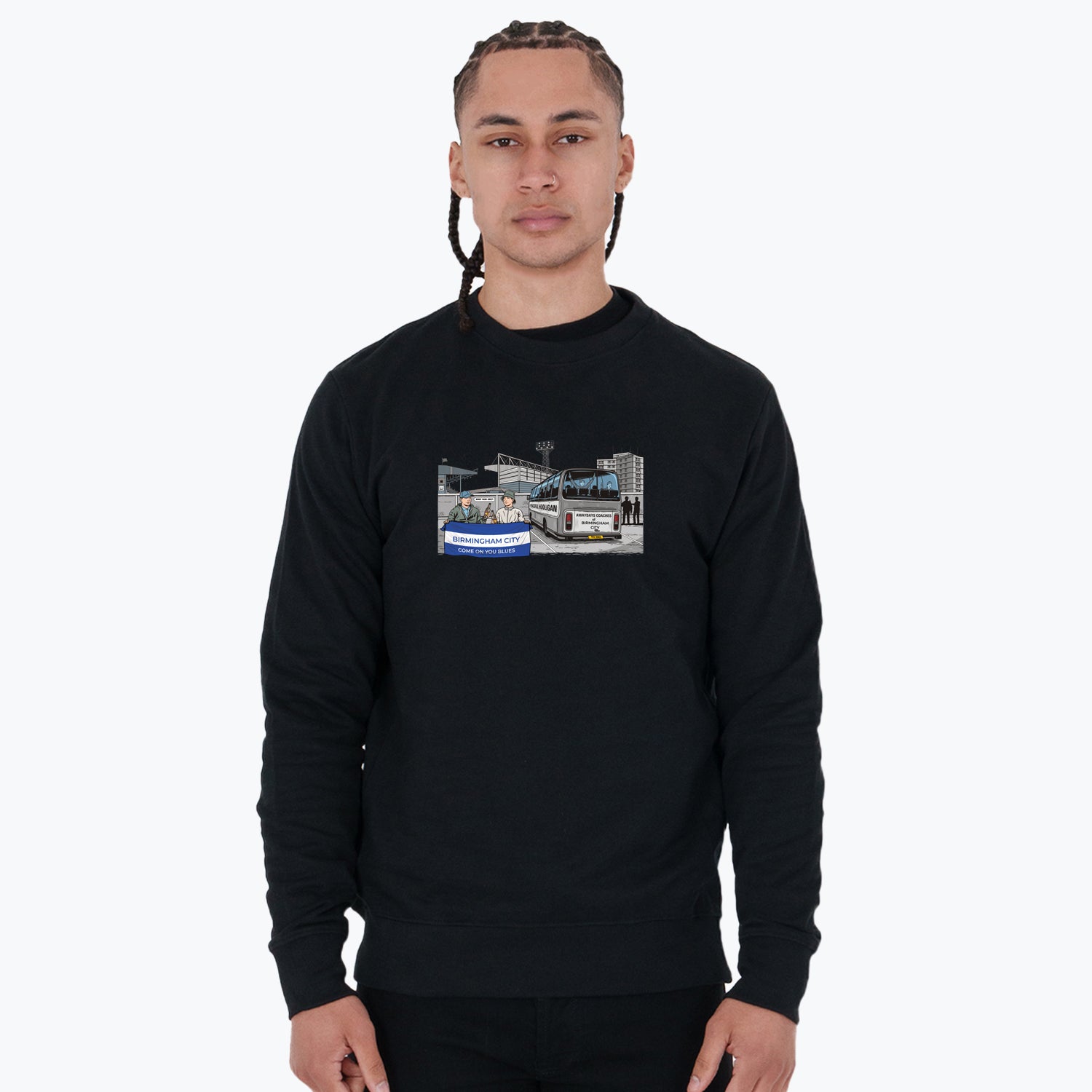 Birmingham City Awaydays Sweatshirt Black - Peaceful Hooligan