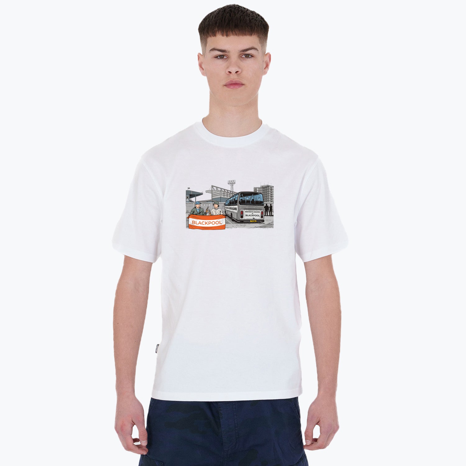 Blackpool FC Awaydays T-Shirt White - Peaceful Hooligan