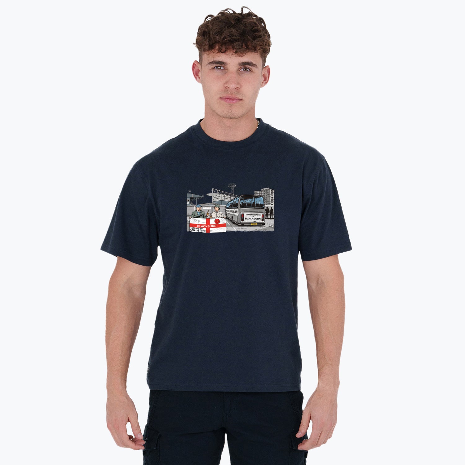 Blackburn Awaydays T-Shirt Navy - Peaceful Hooligan